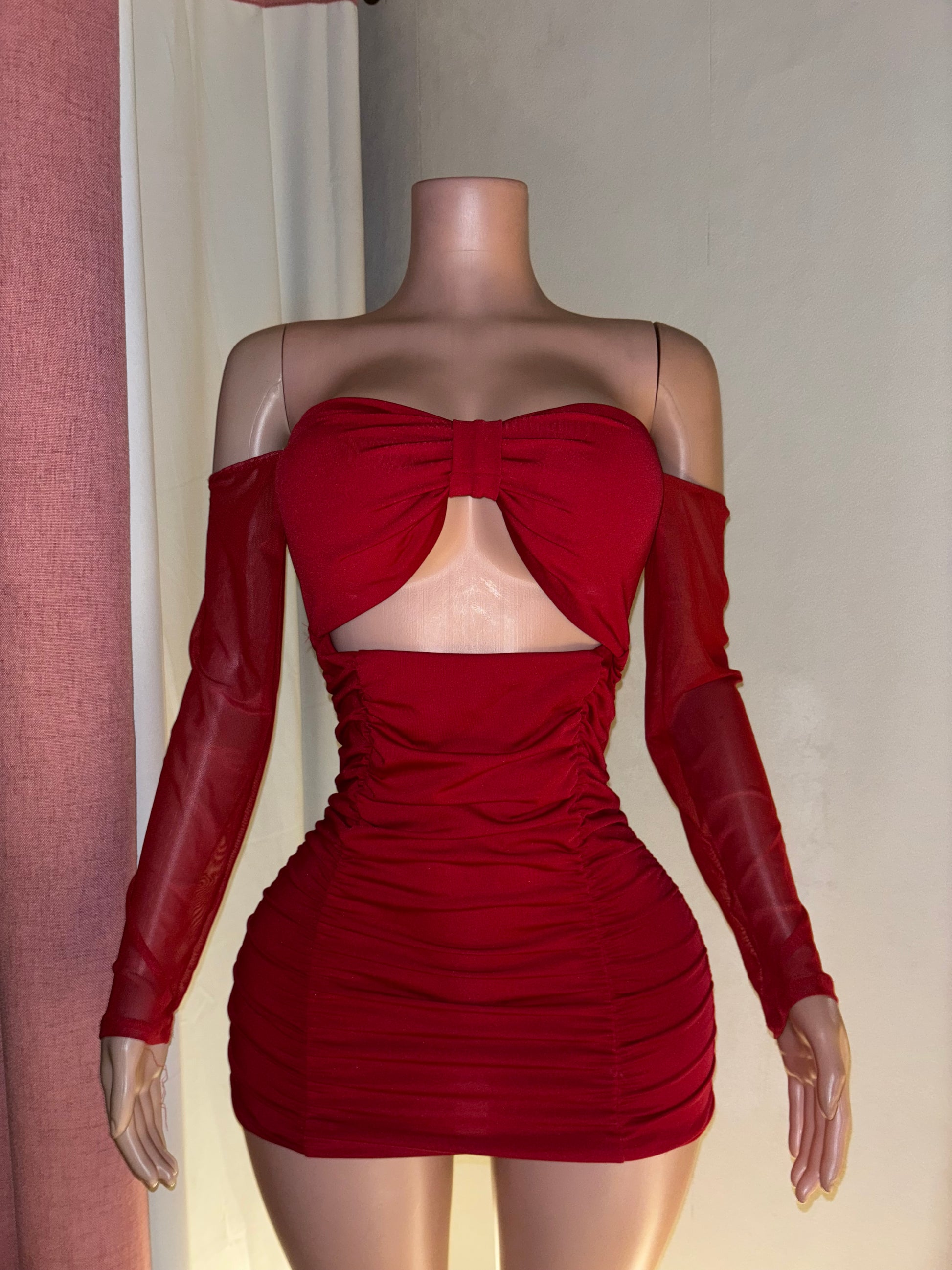 strapless abierto manga larga