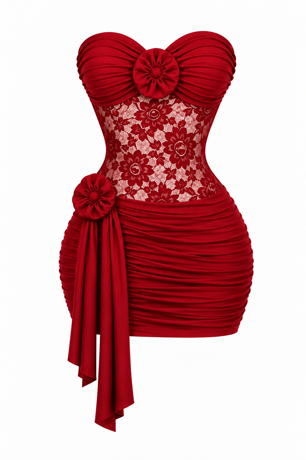 Vestido Mini Encaje flor