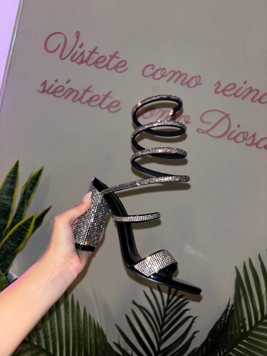 Tacones crystal wrap