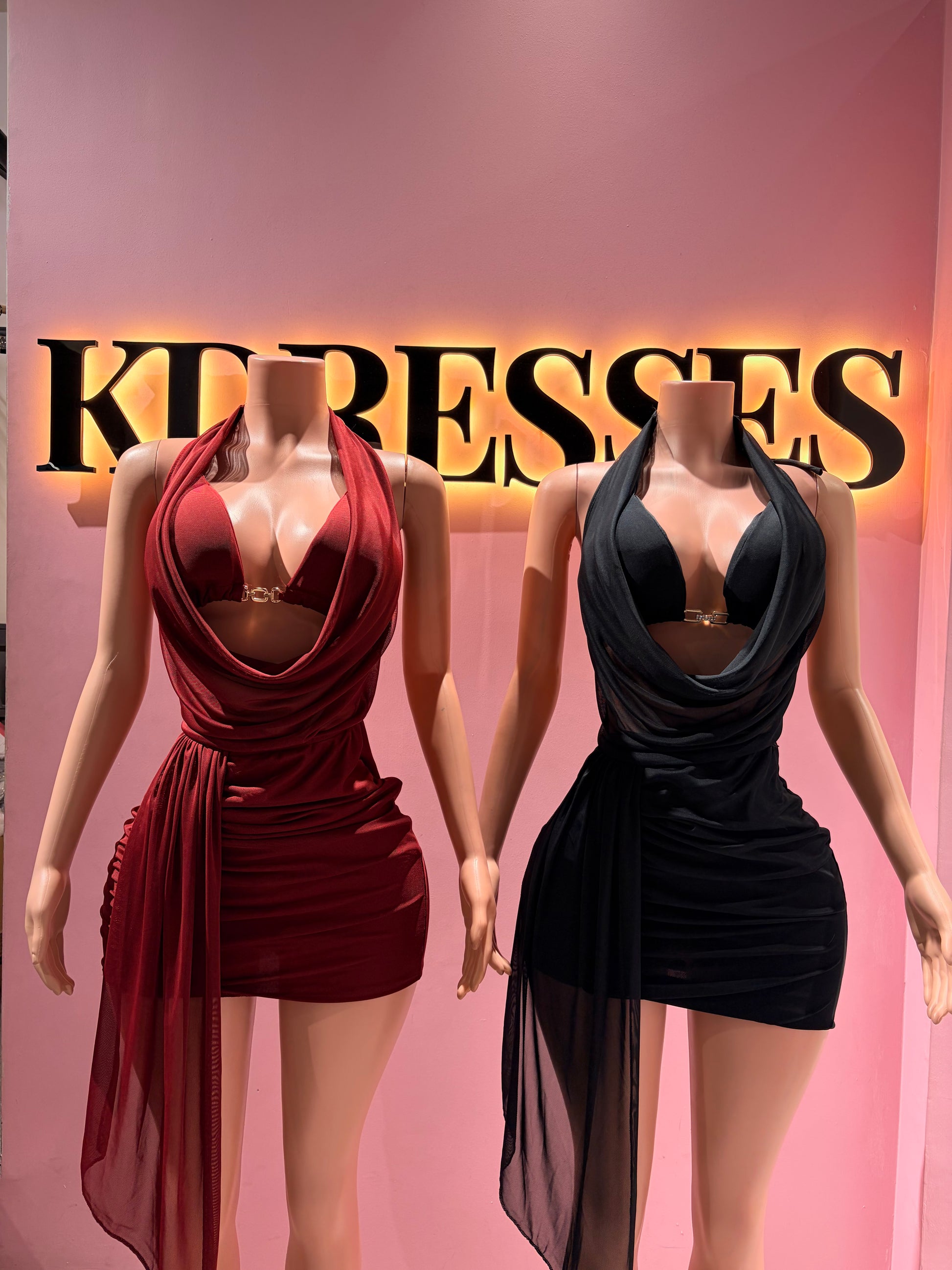 Vestido bikini drapeado transparencia