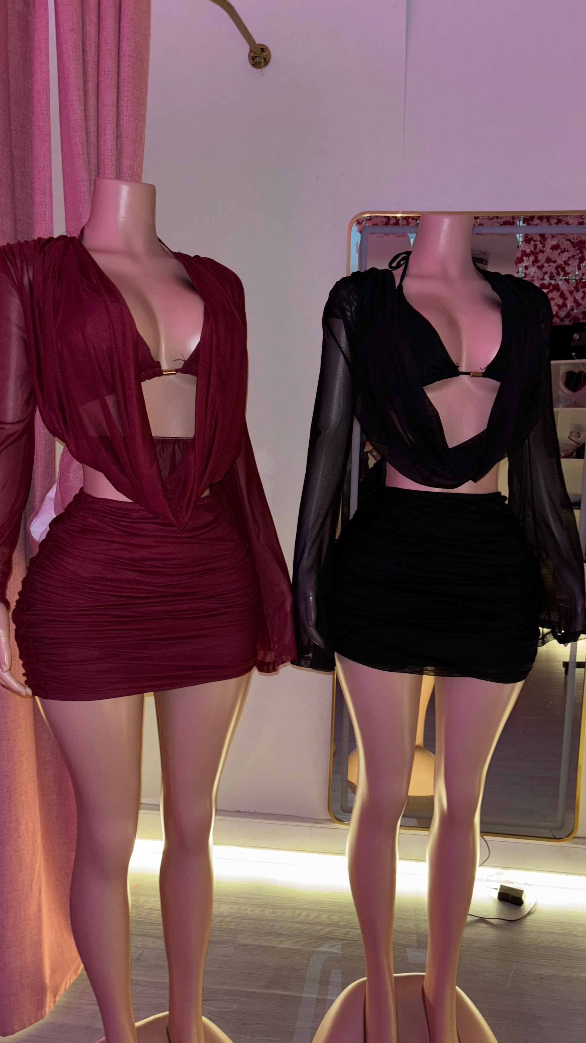 Conjunto bikini transparencia drapeado