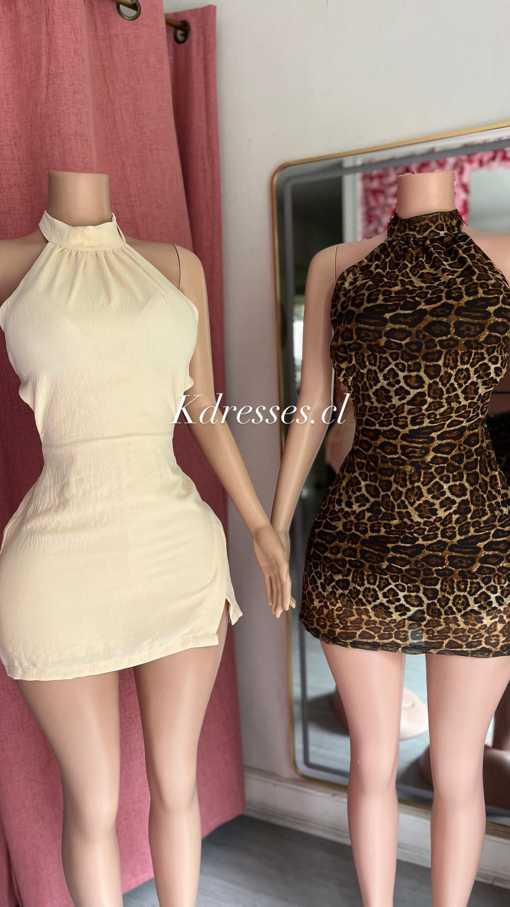 Vestido cuello lino