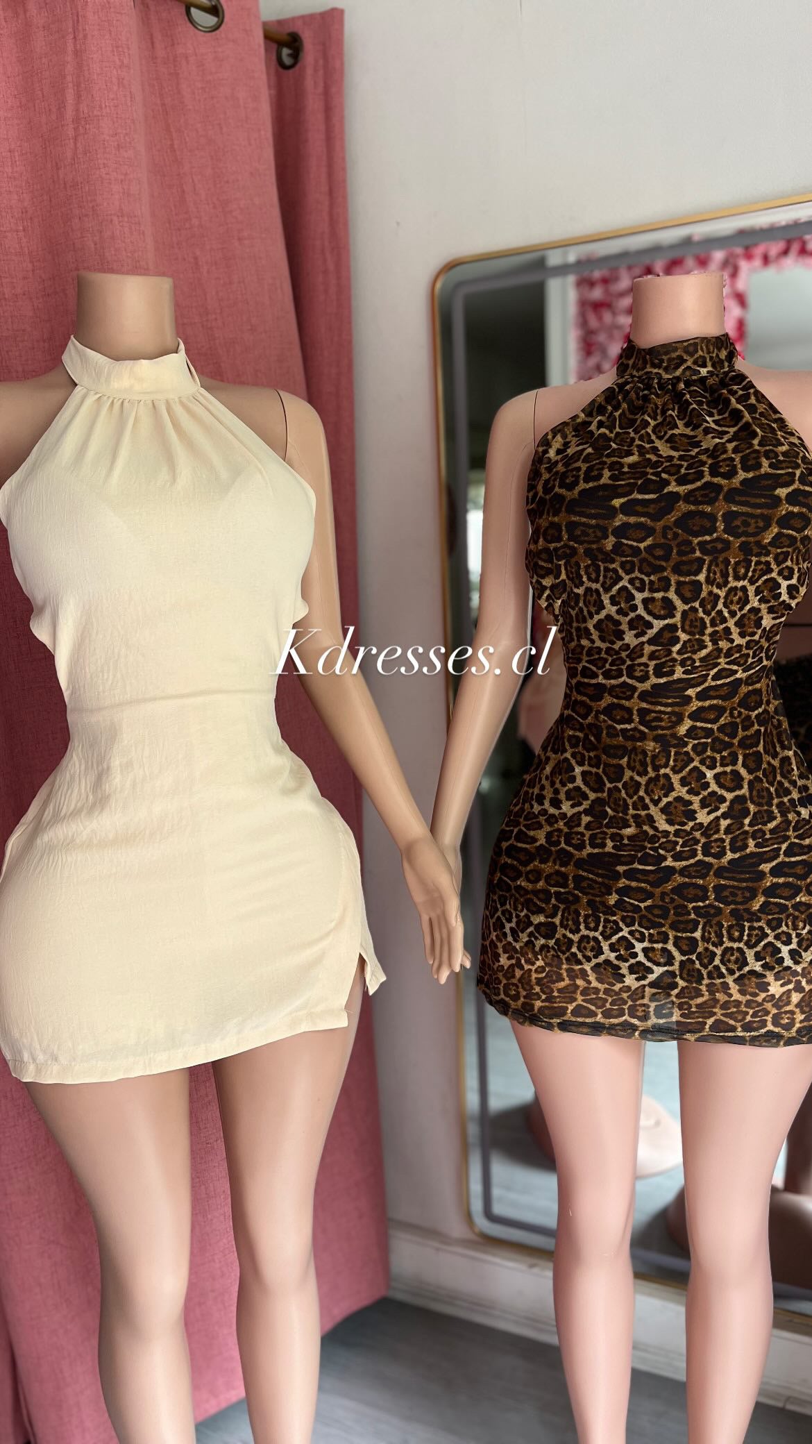 Vestido cuello lino