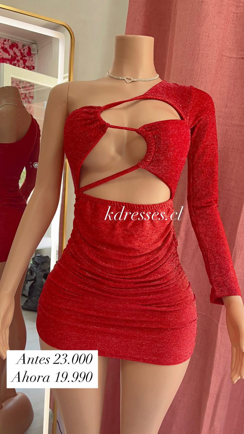 vestido cropped shiny