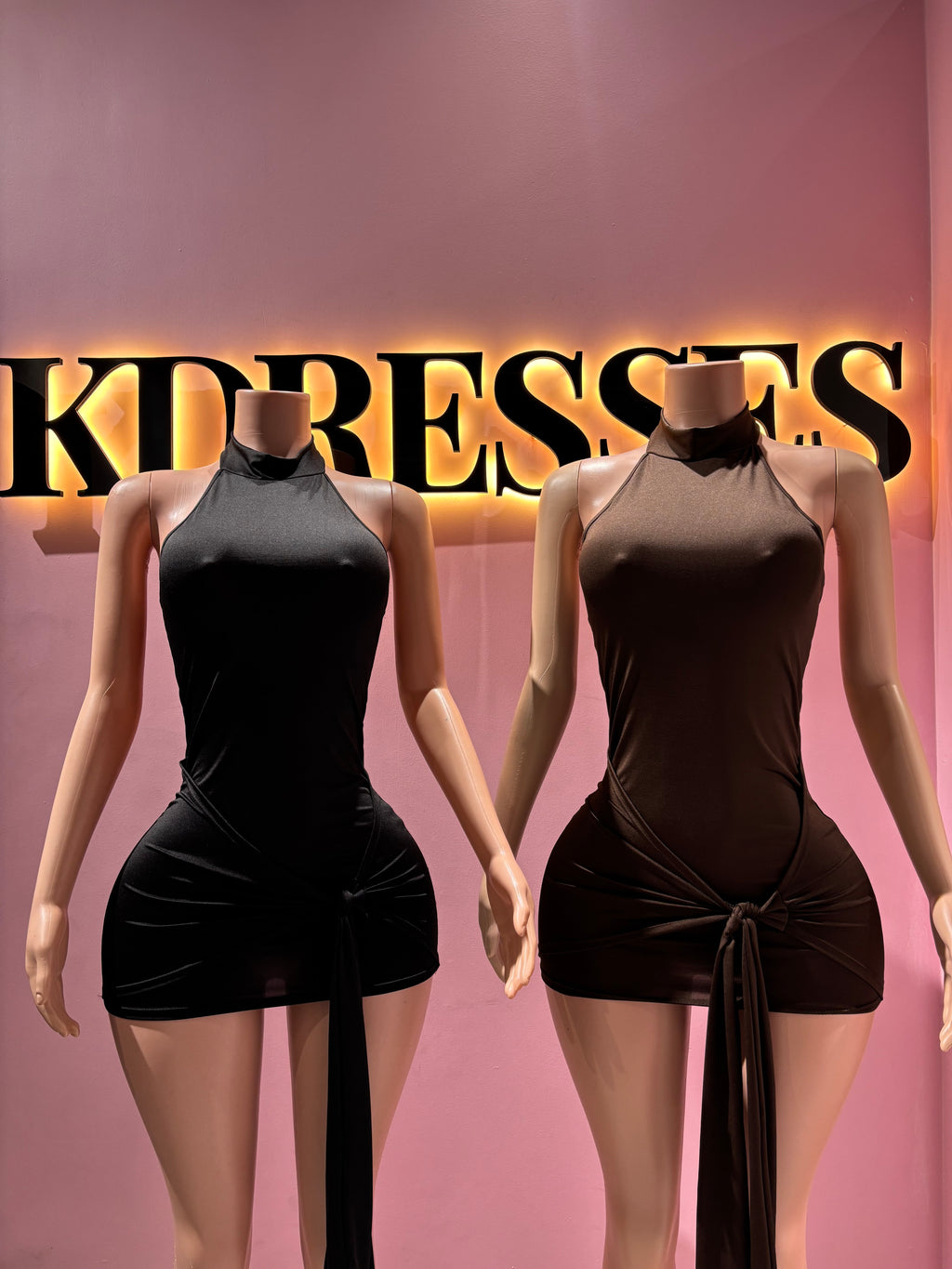 Vestido cuello drapeado