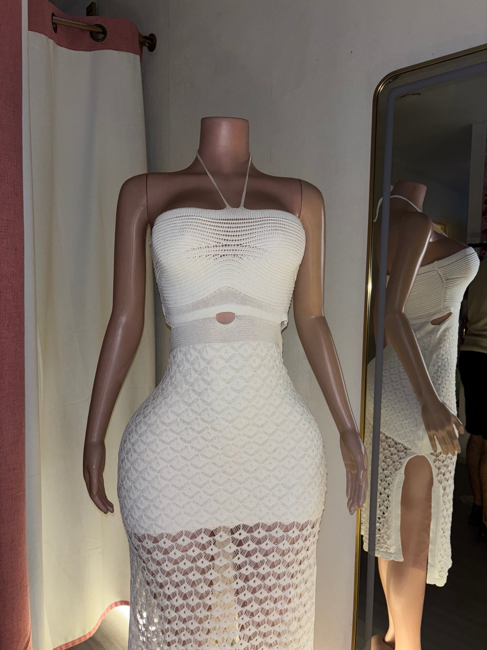 Tejido largo strapless