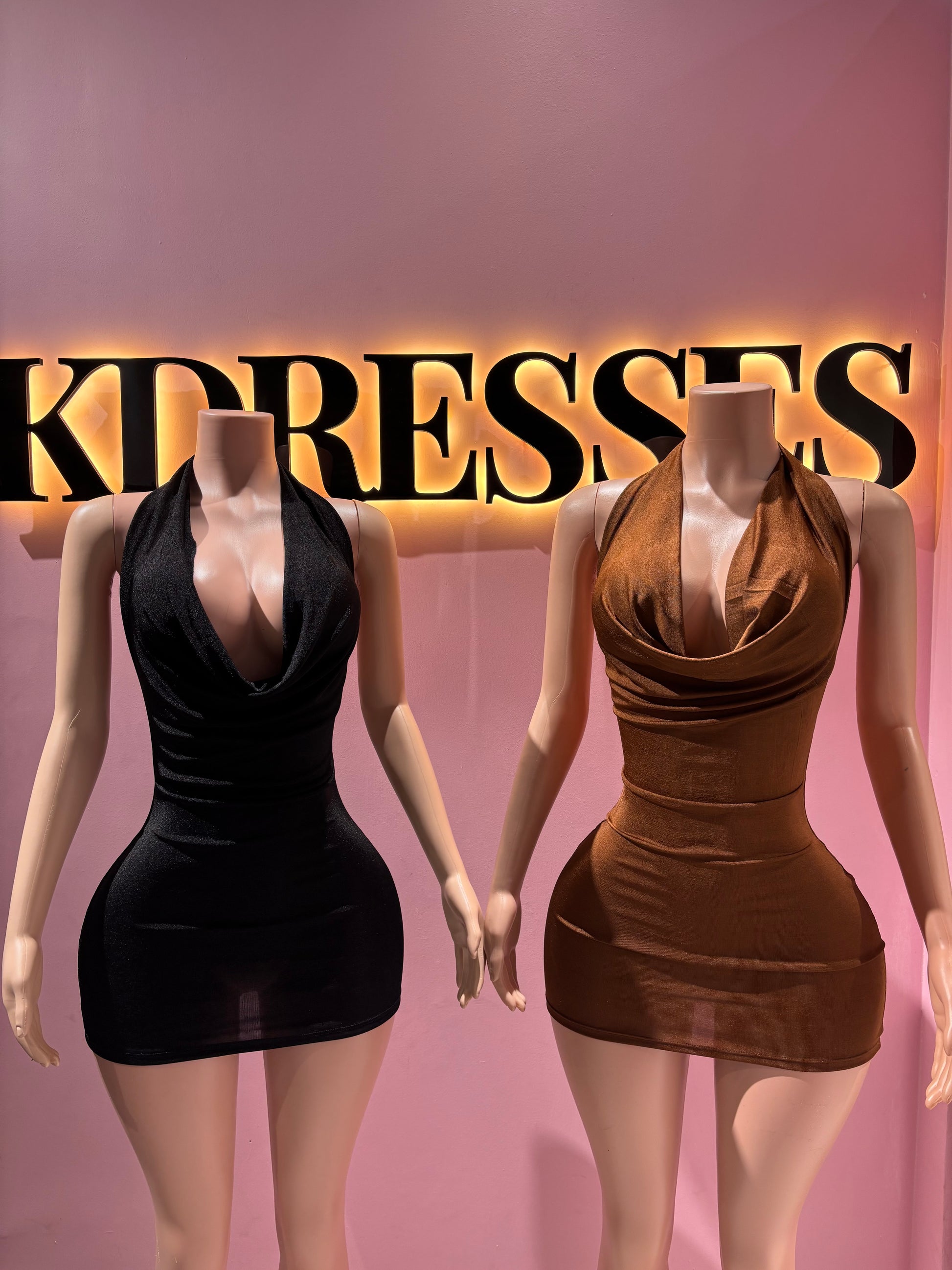 Vestido escote drapeado