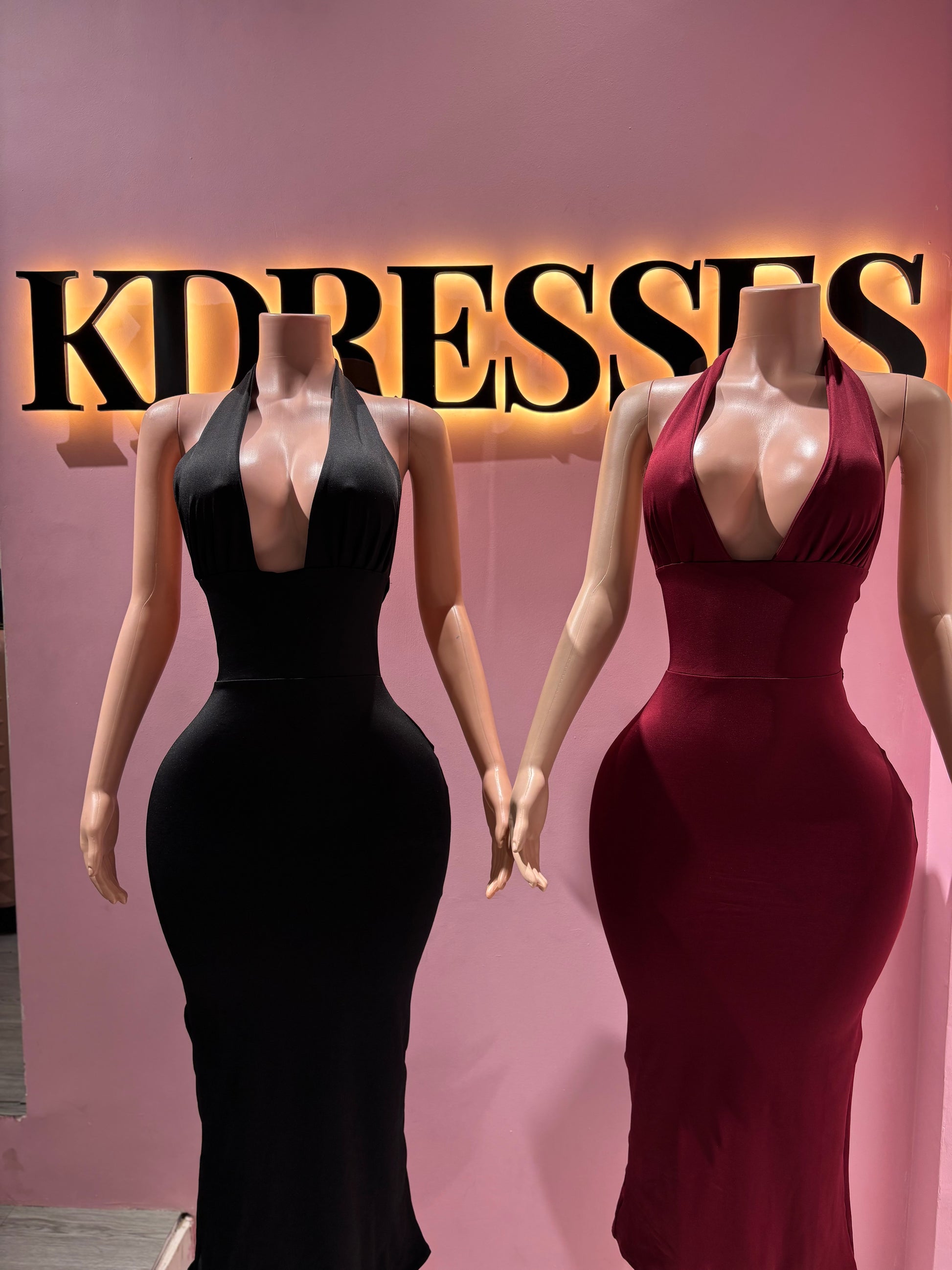 Vestido escote efecto cintura