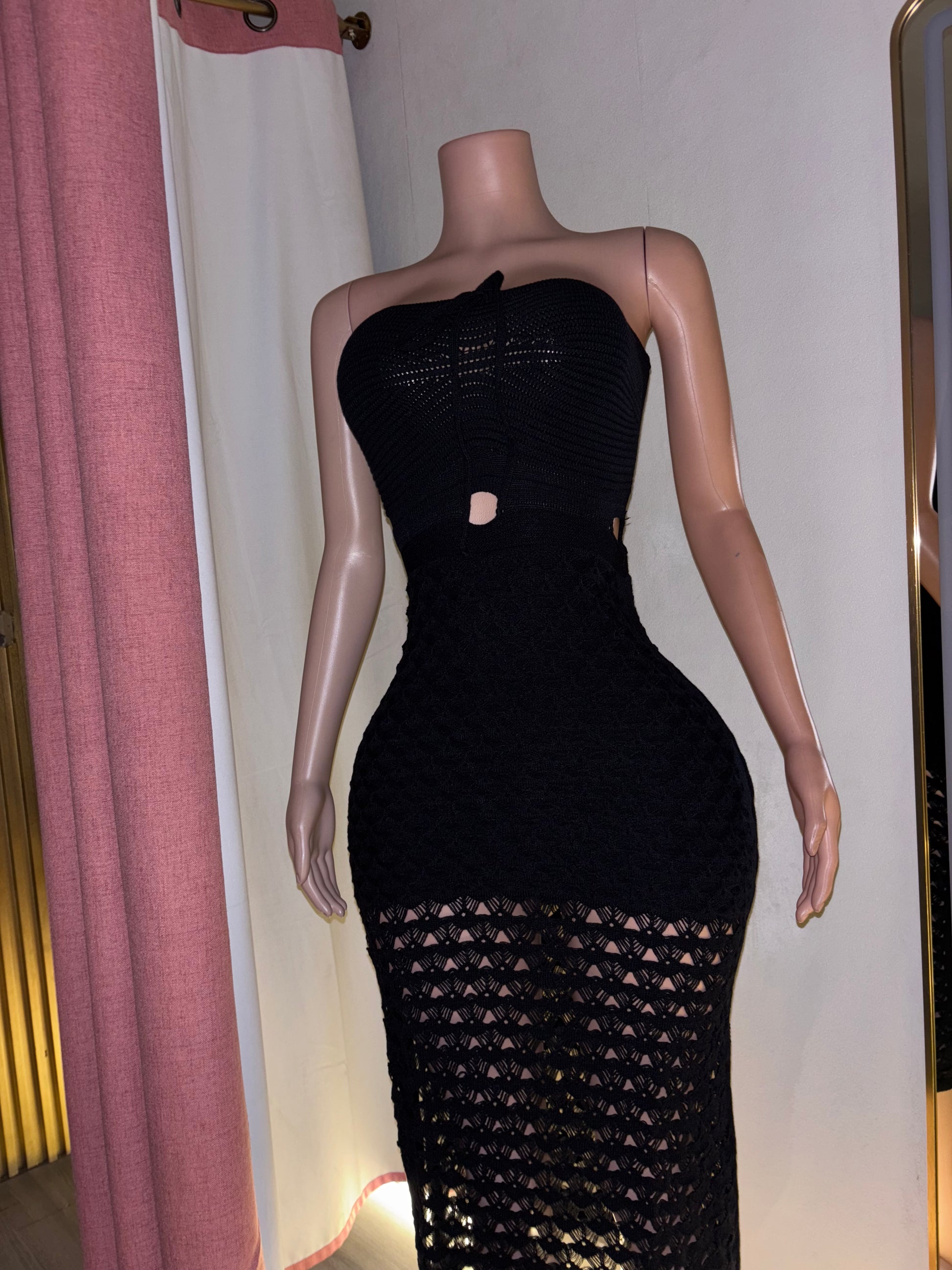 Tejido largo strapless
