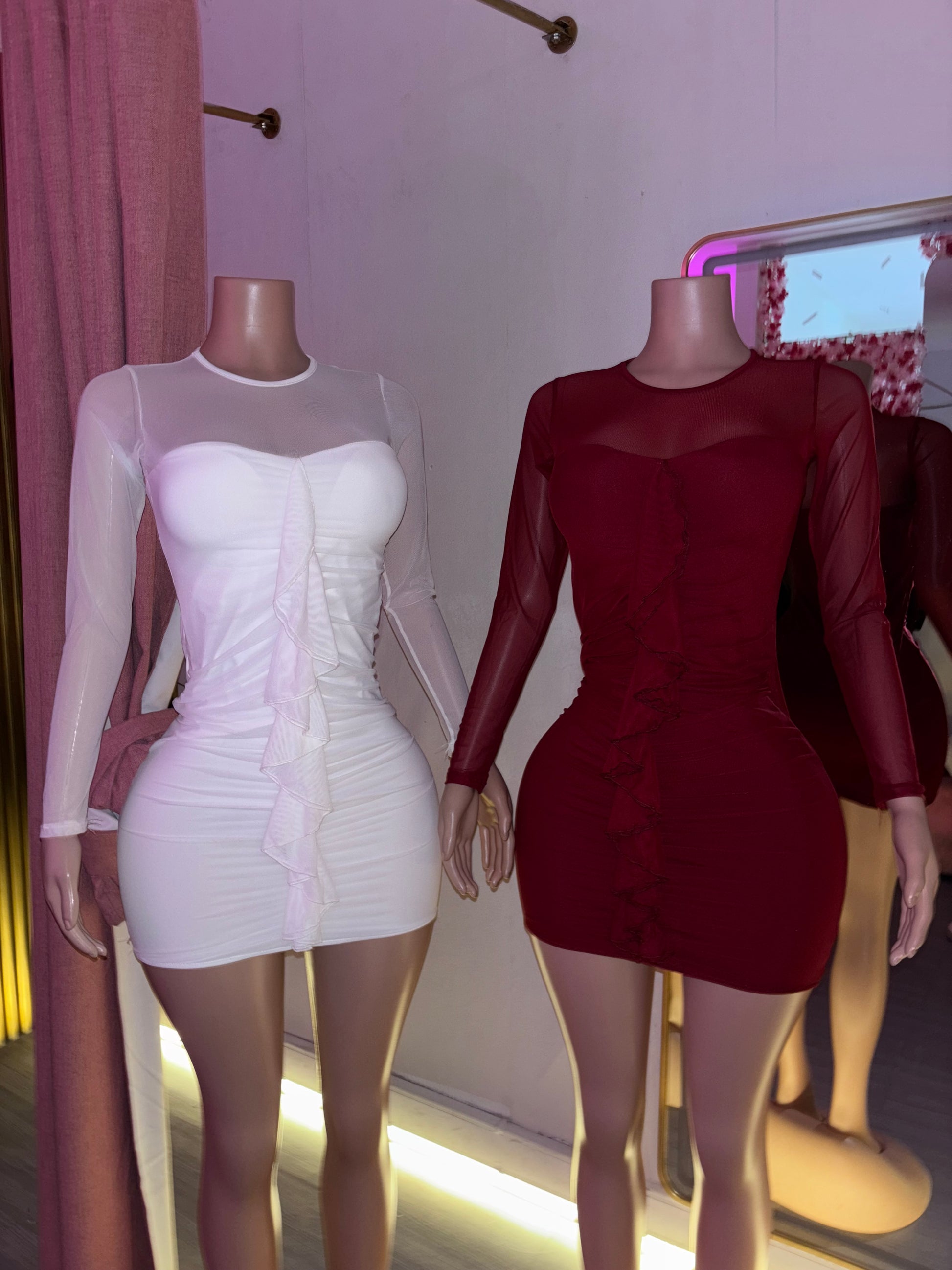 Vestido Flecos Transparencia