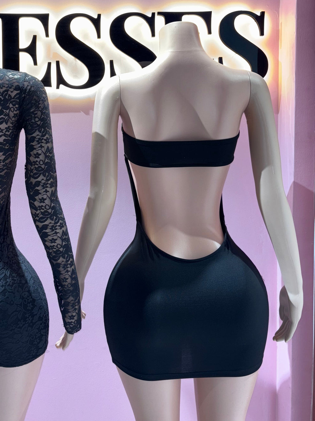 Vestido hebilla strapless✨