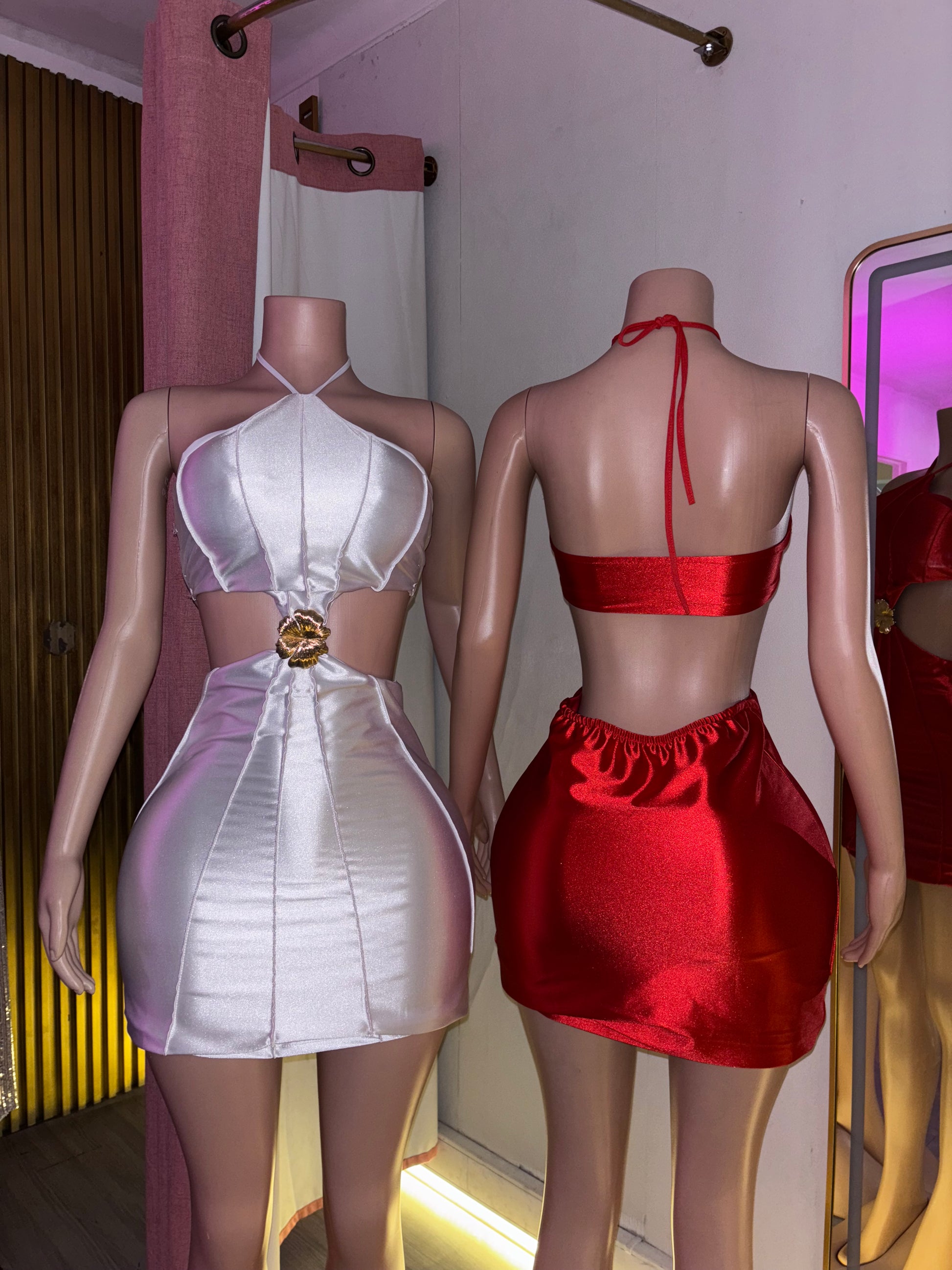 Vestido satin hebilla❤️