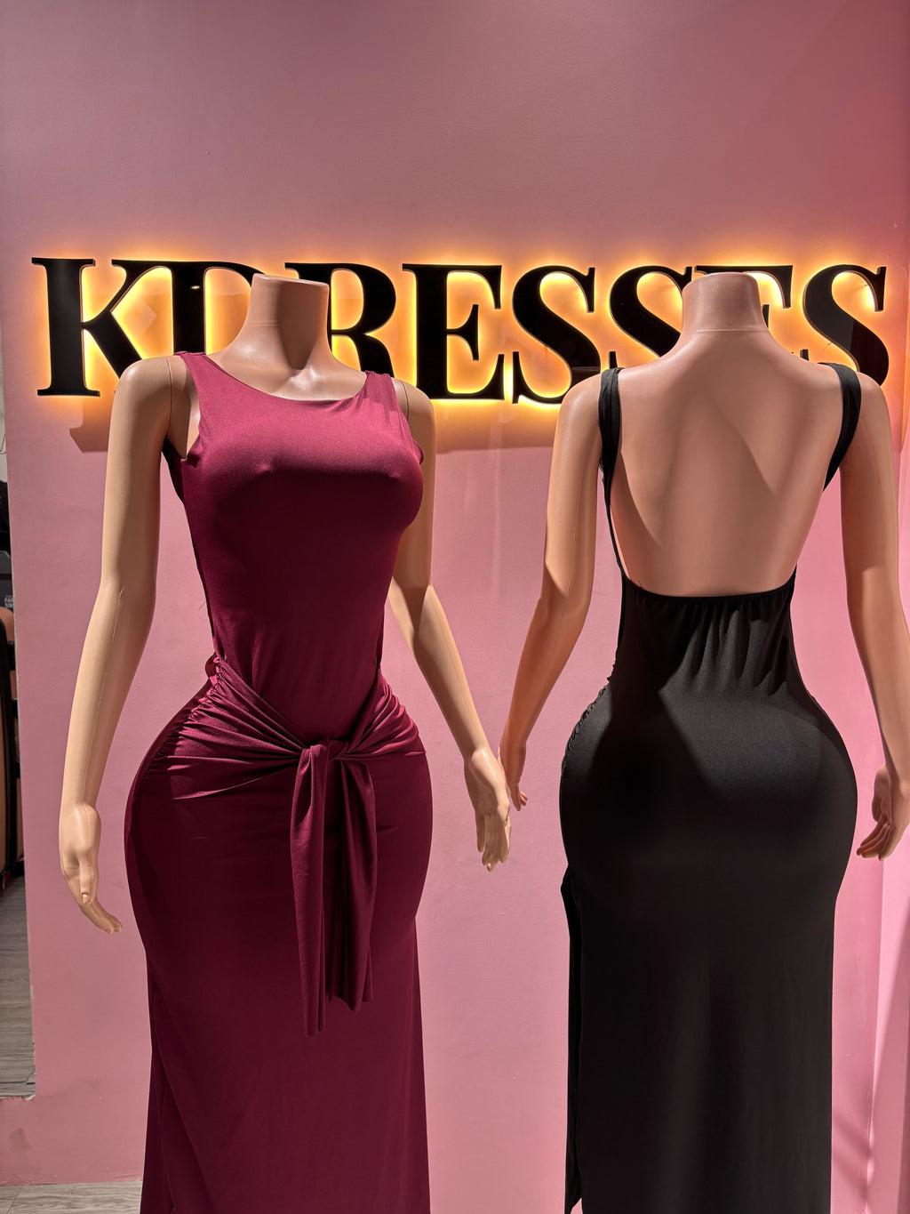 Vestido drapeado largo