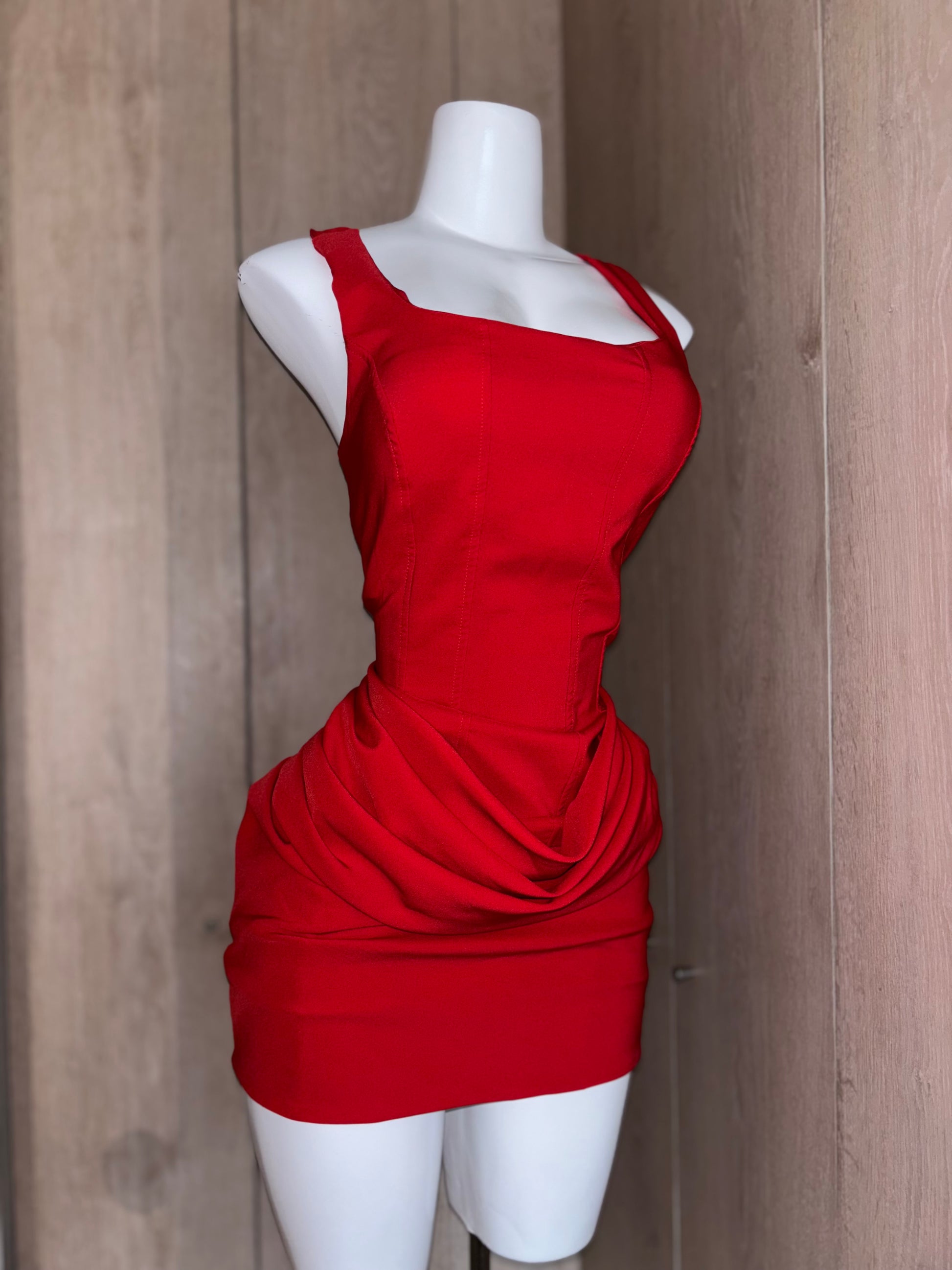 Vestido Corset drapeado