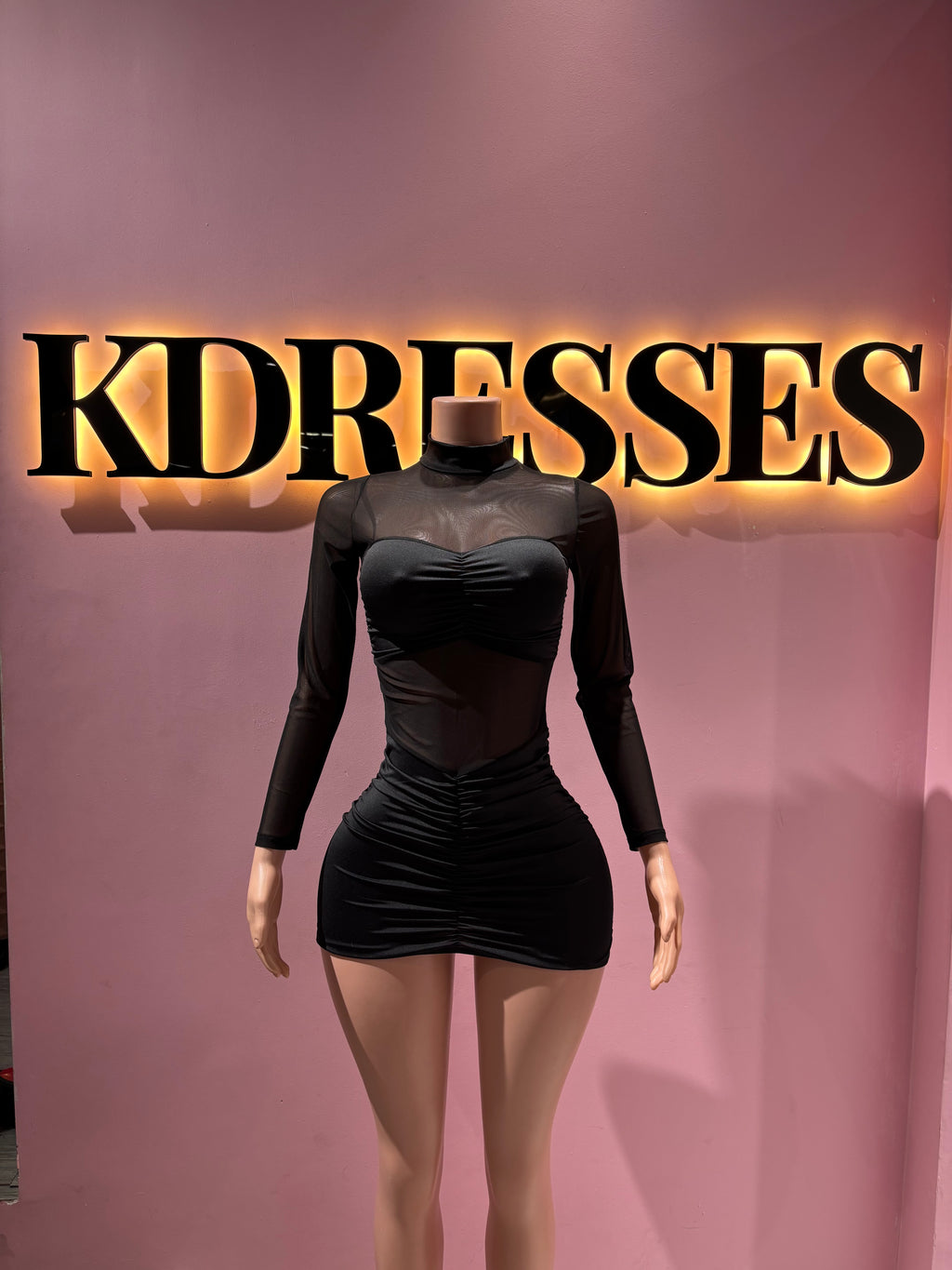 Vestido transparencia push up