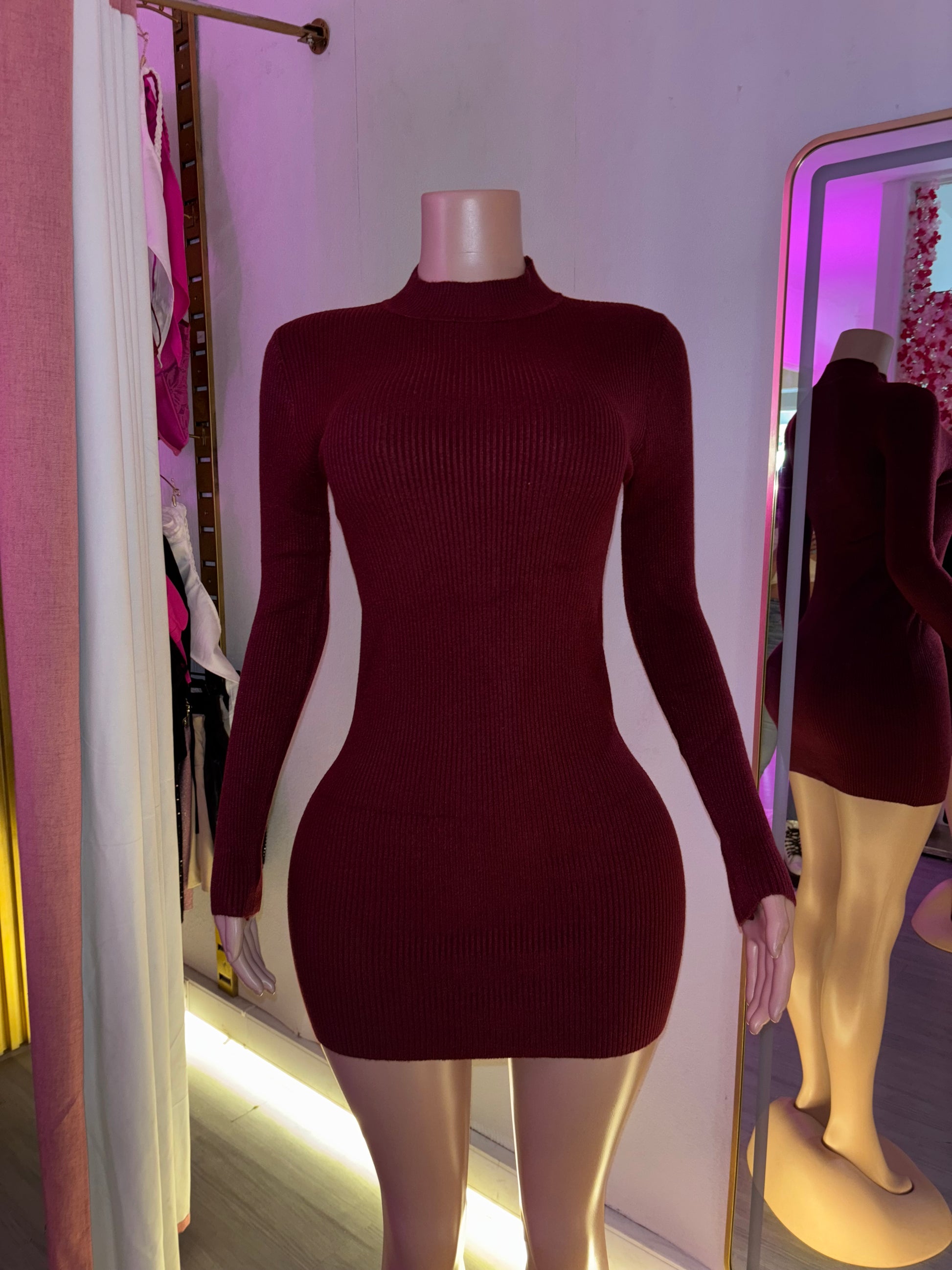 Vestido cuello lanilla
