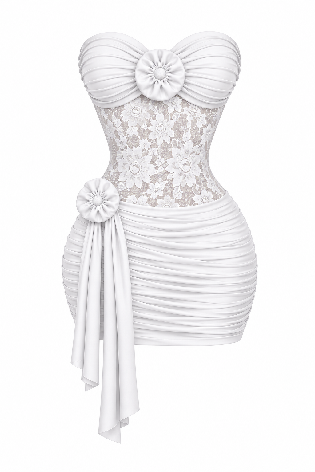 Vestido Mini Encaje flor