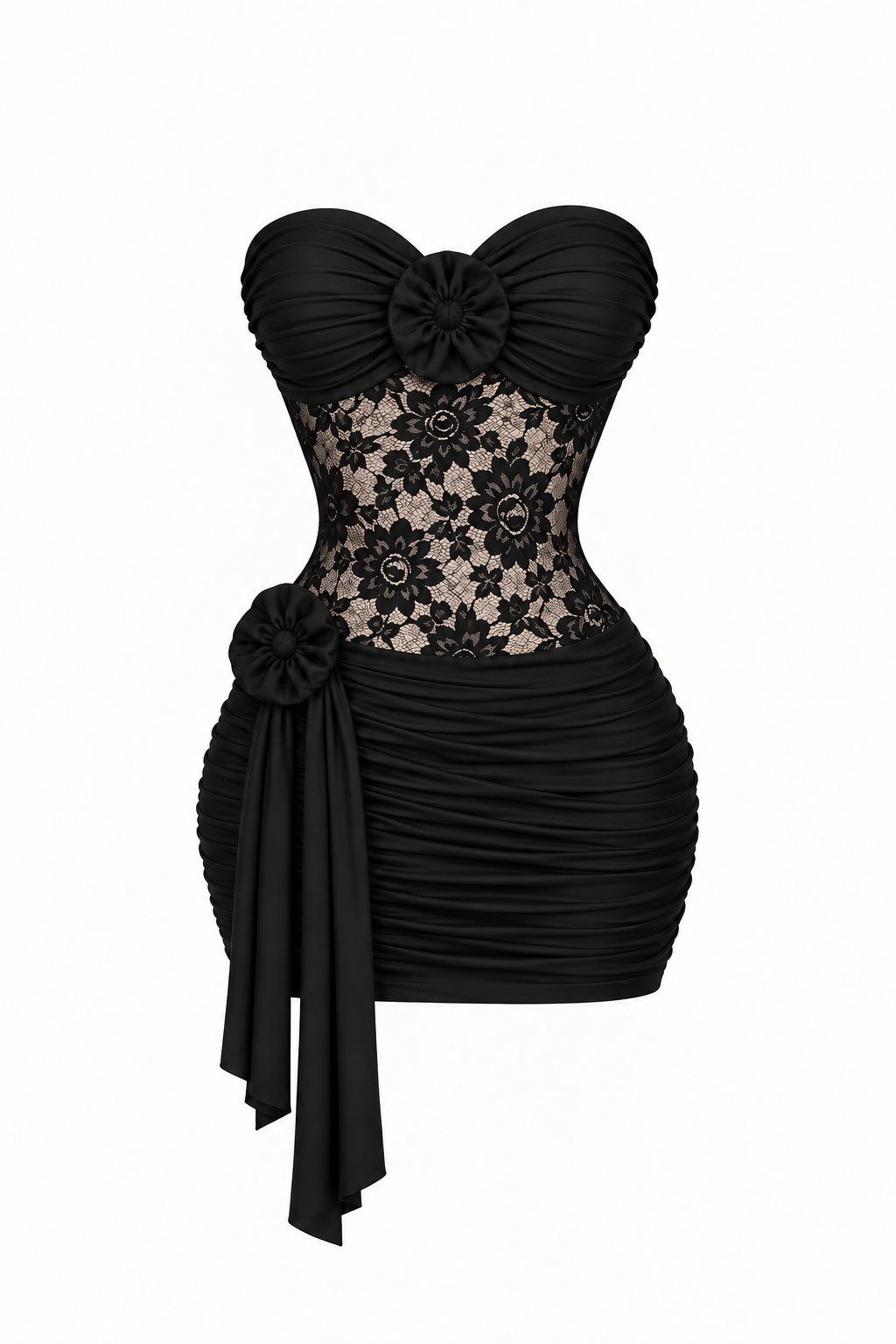 Vestido Mini Encaje flor