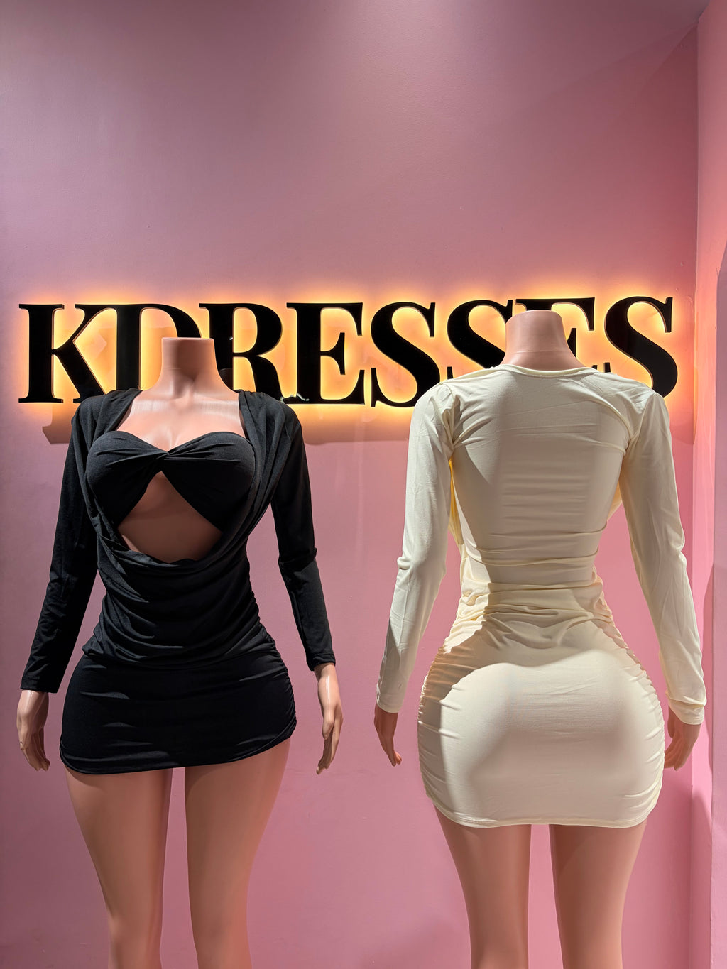 Vestido escote drapeado copa
