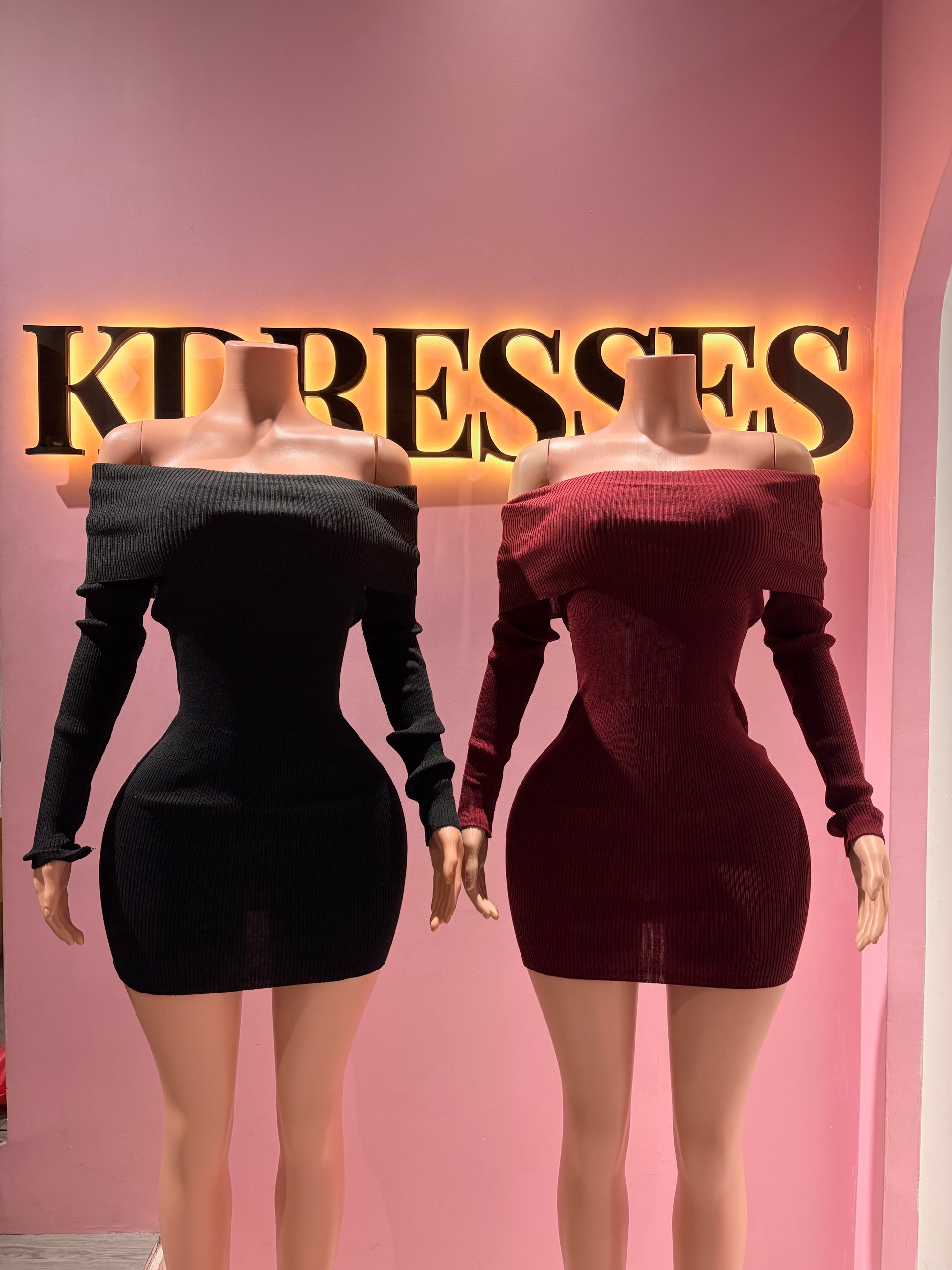 Vestido cuello bote