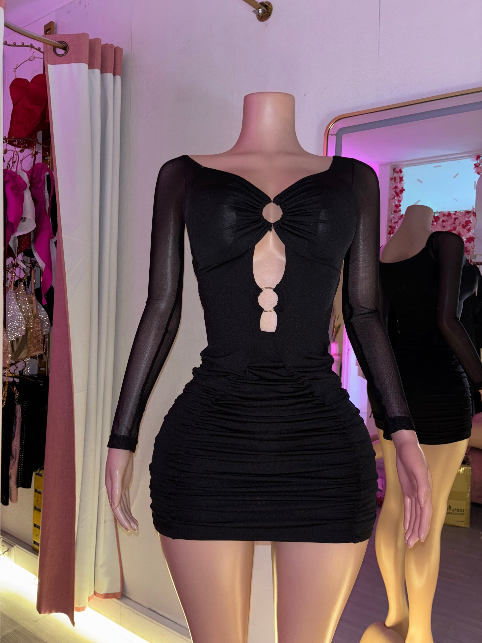 Vestido Icon Transparency manga larga