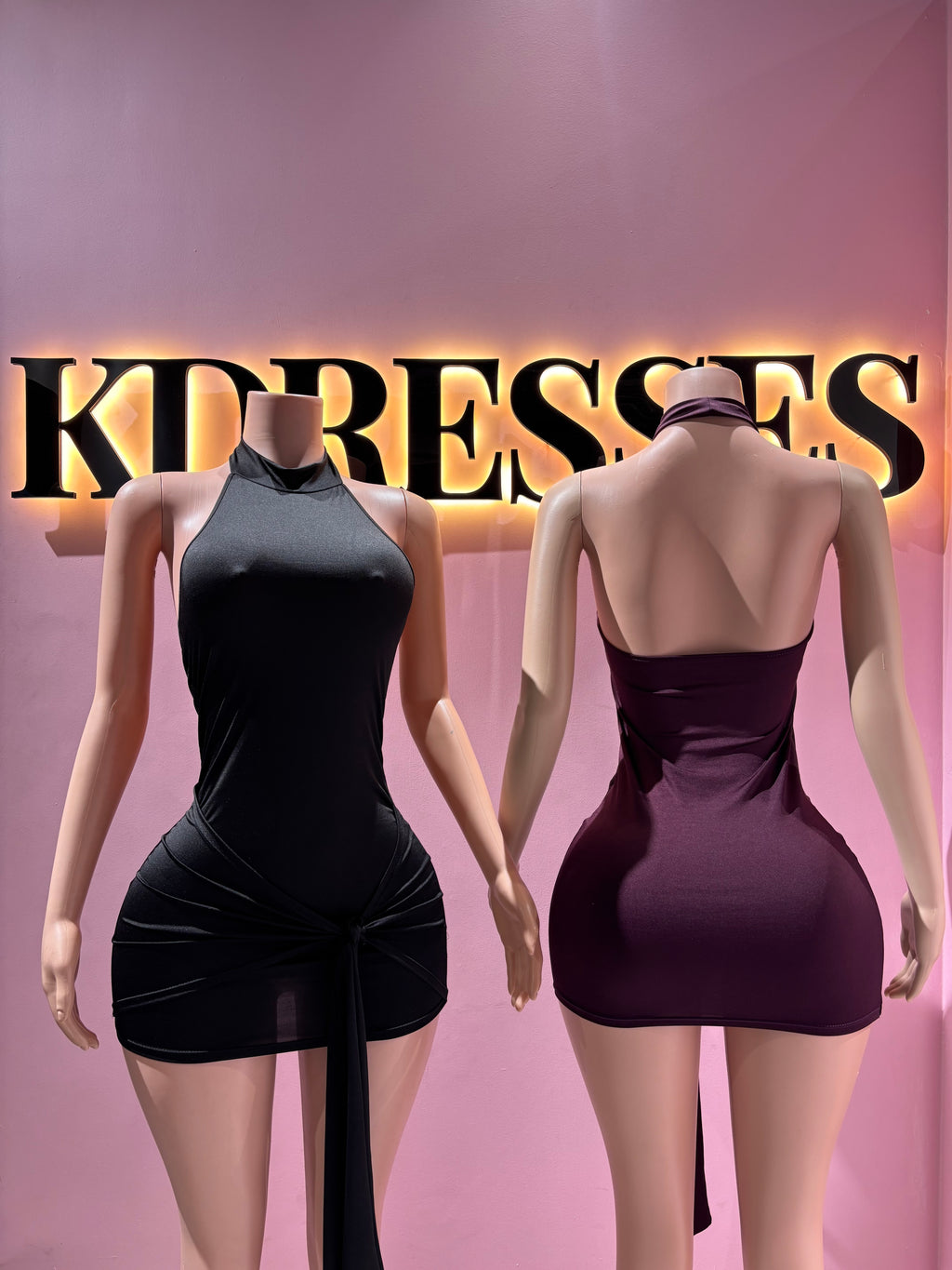 Vestido cuello drapeado