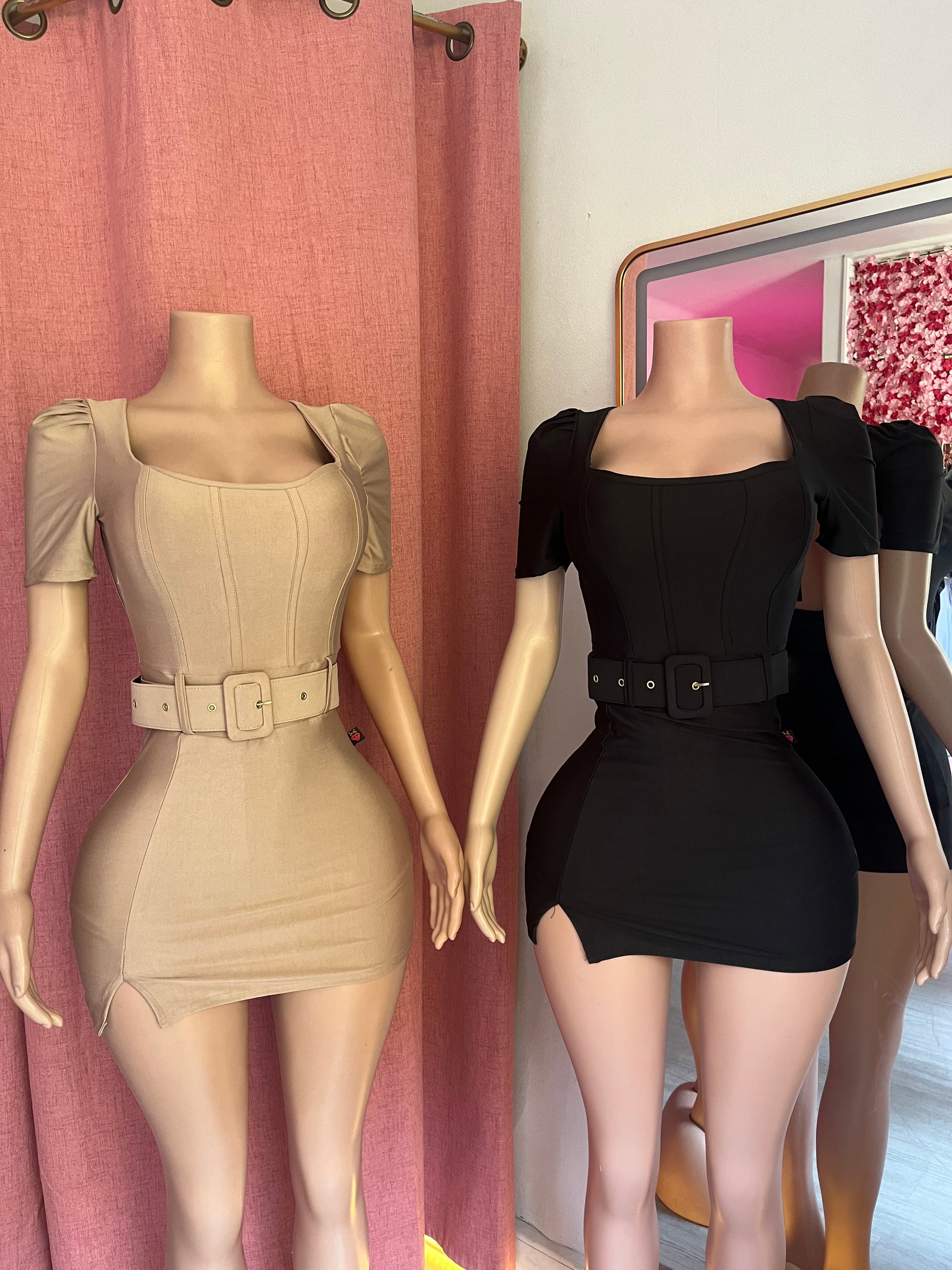 Vestido short corset