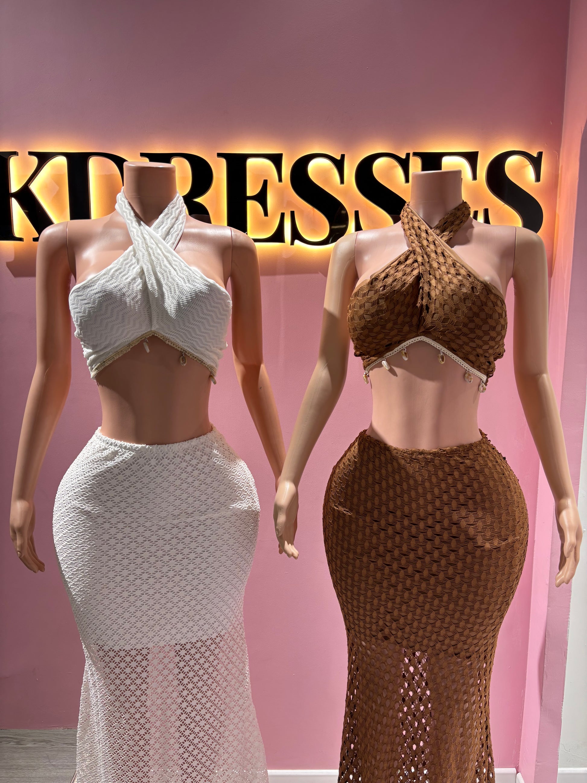 Conjunto tejido largo