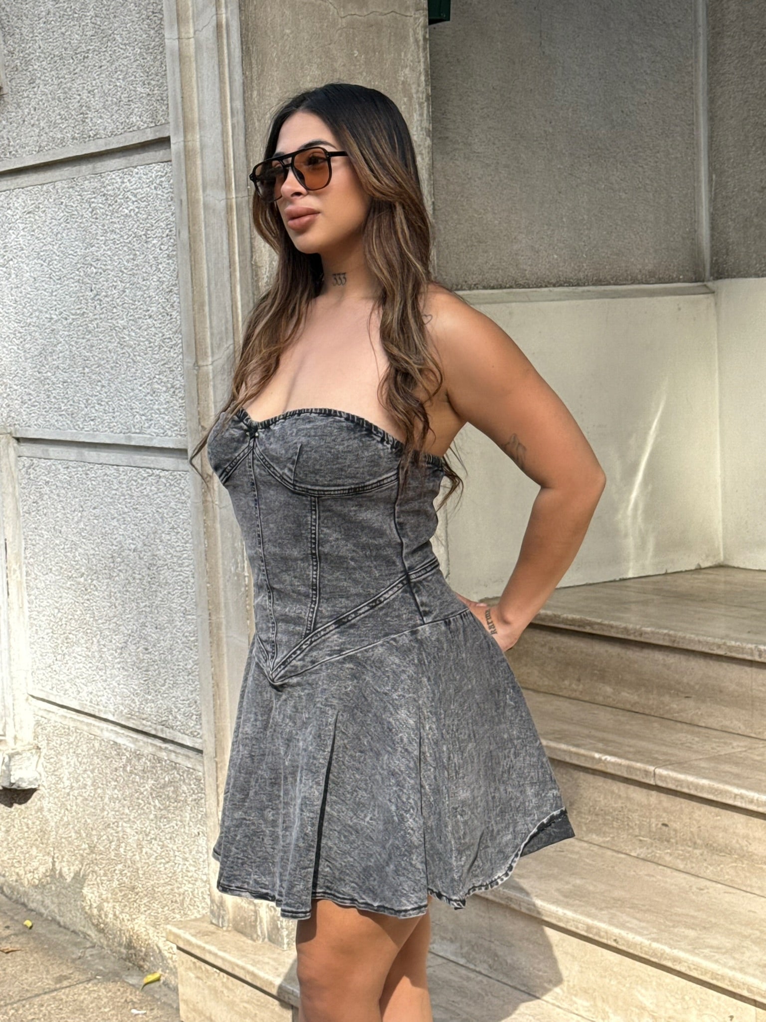 Princess Denim Mini Dress