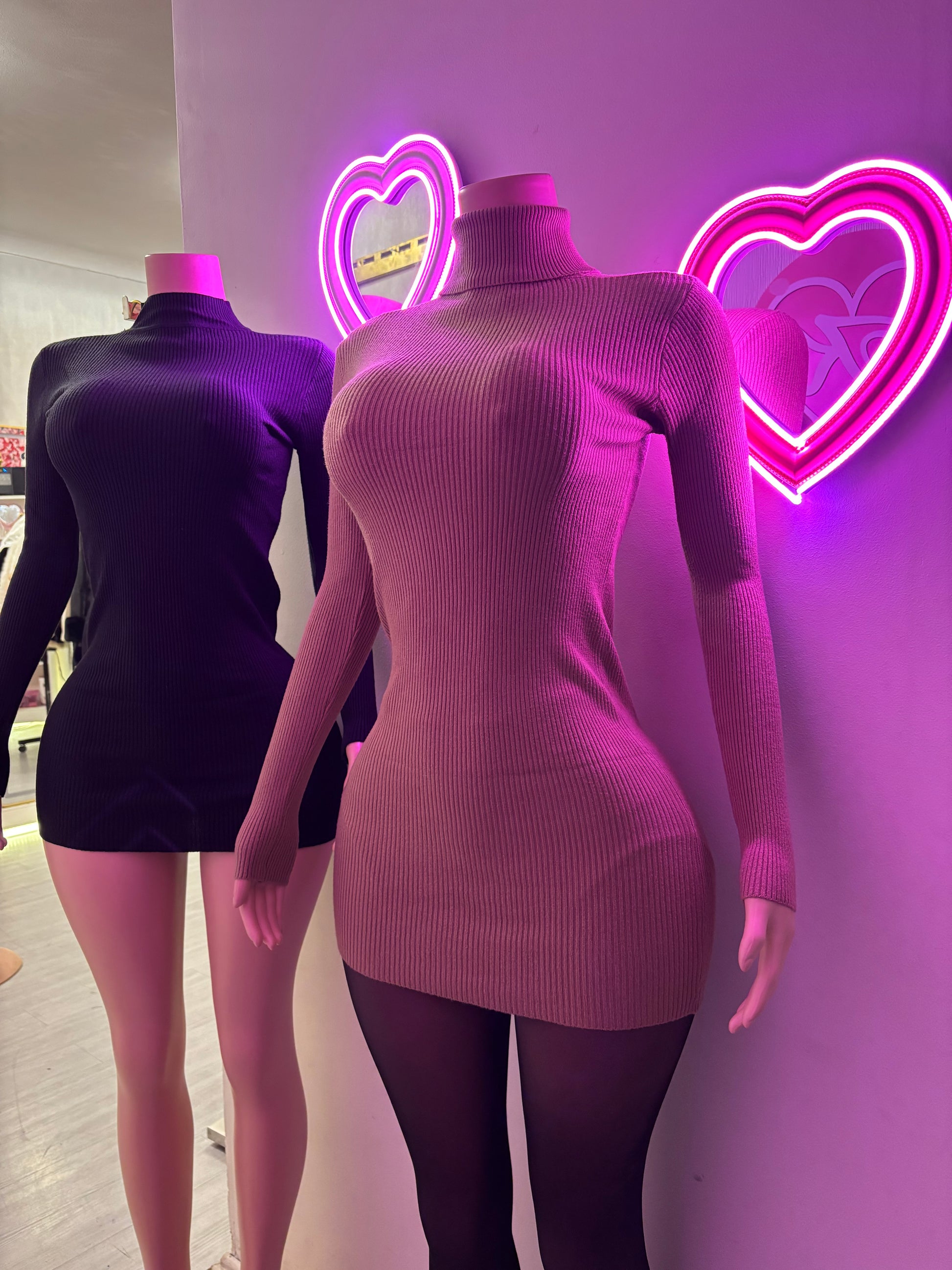 Vestido cuello lanilla
