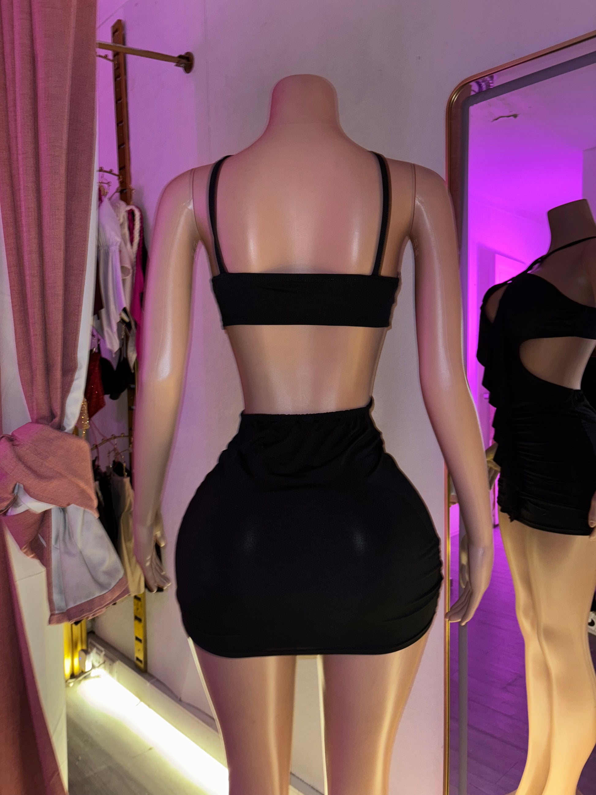 Vestido escote flecos diamond