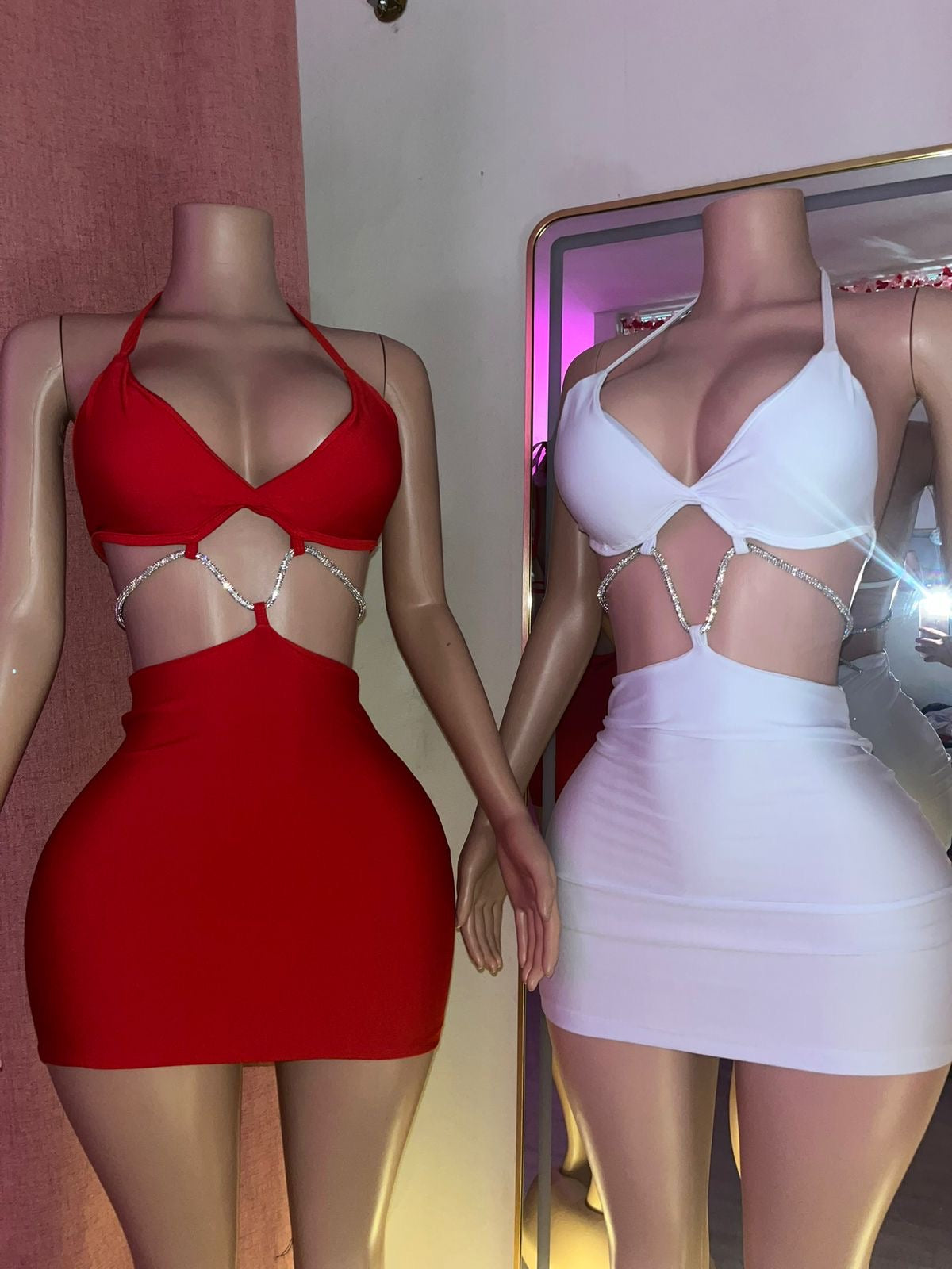Vestido brillante amarra