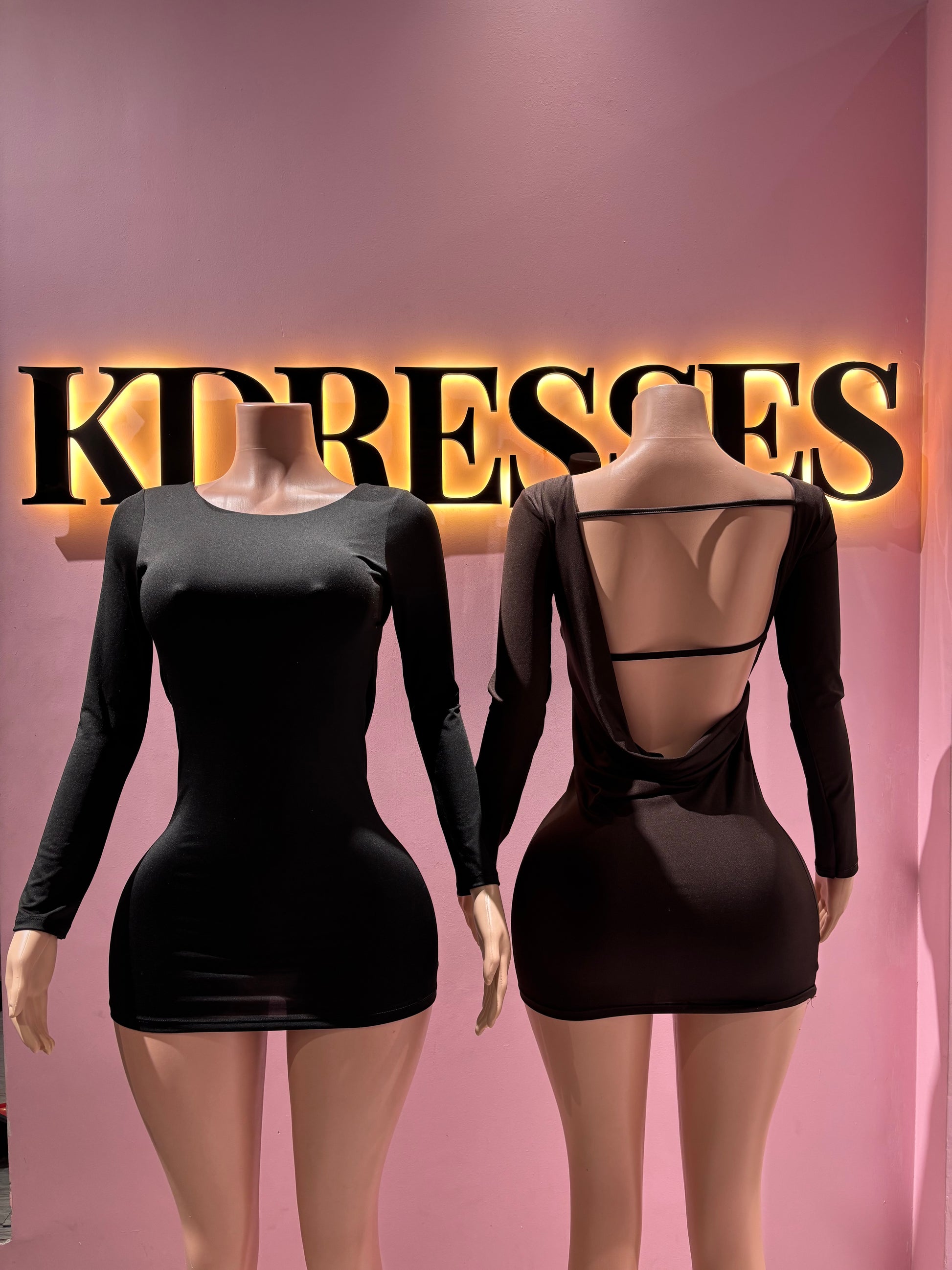 Vestido espalda descubierta asimetric