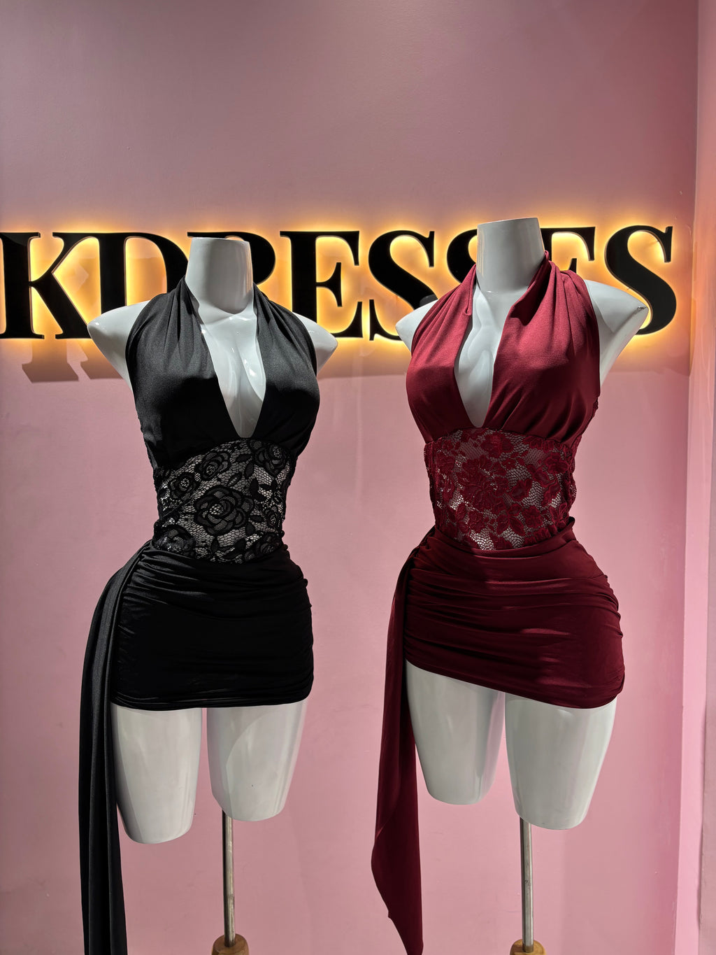 Vestido Escote Encaje lazo