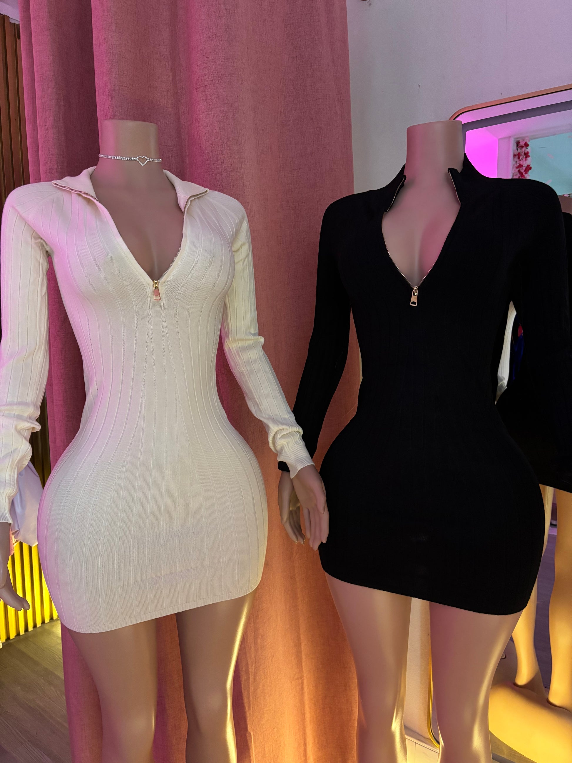 Vestido escote lanilla