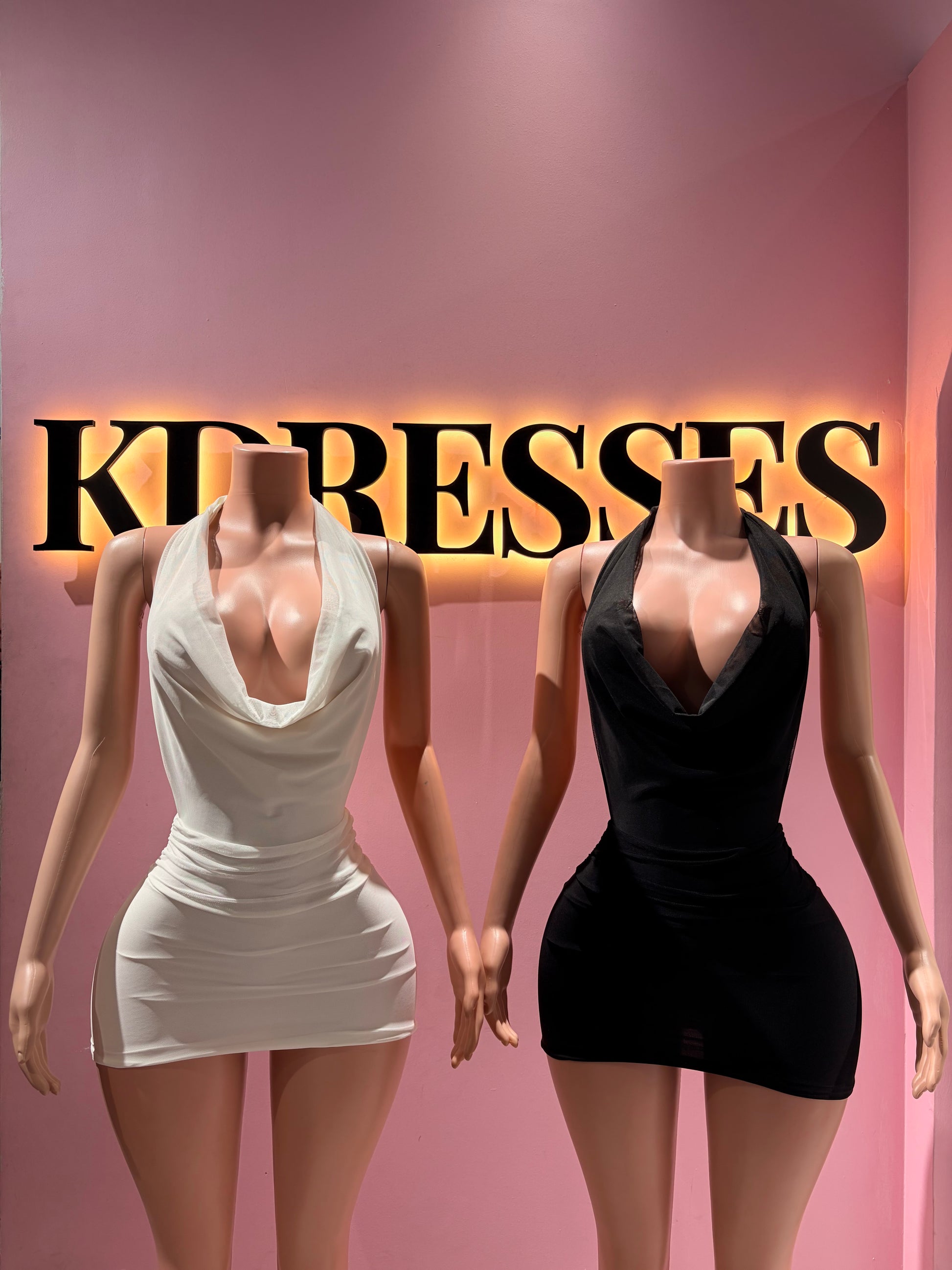 Vestido escote drapeado