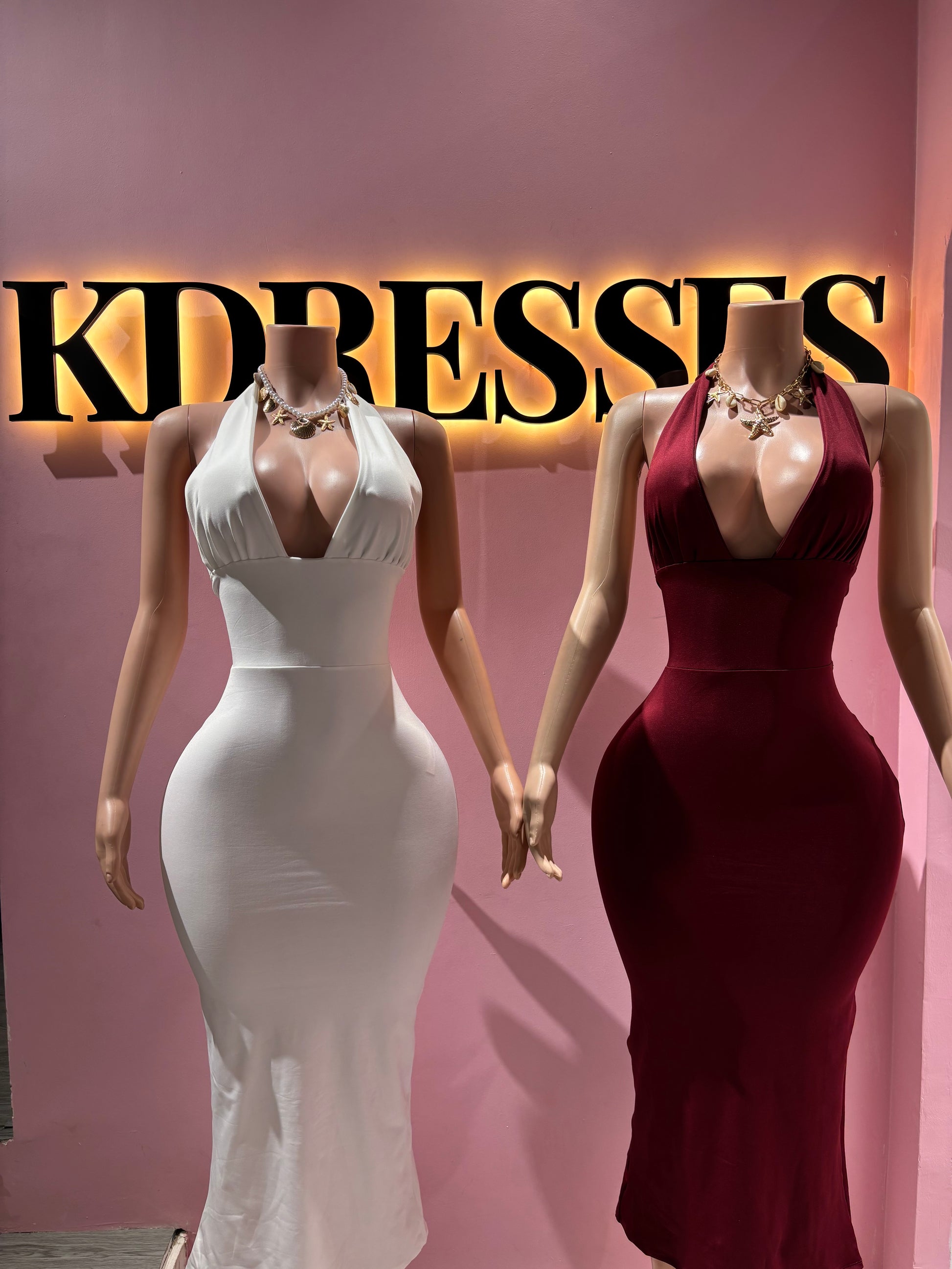 Vestido escote efecto cintura