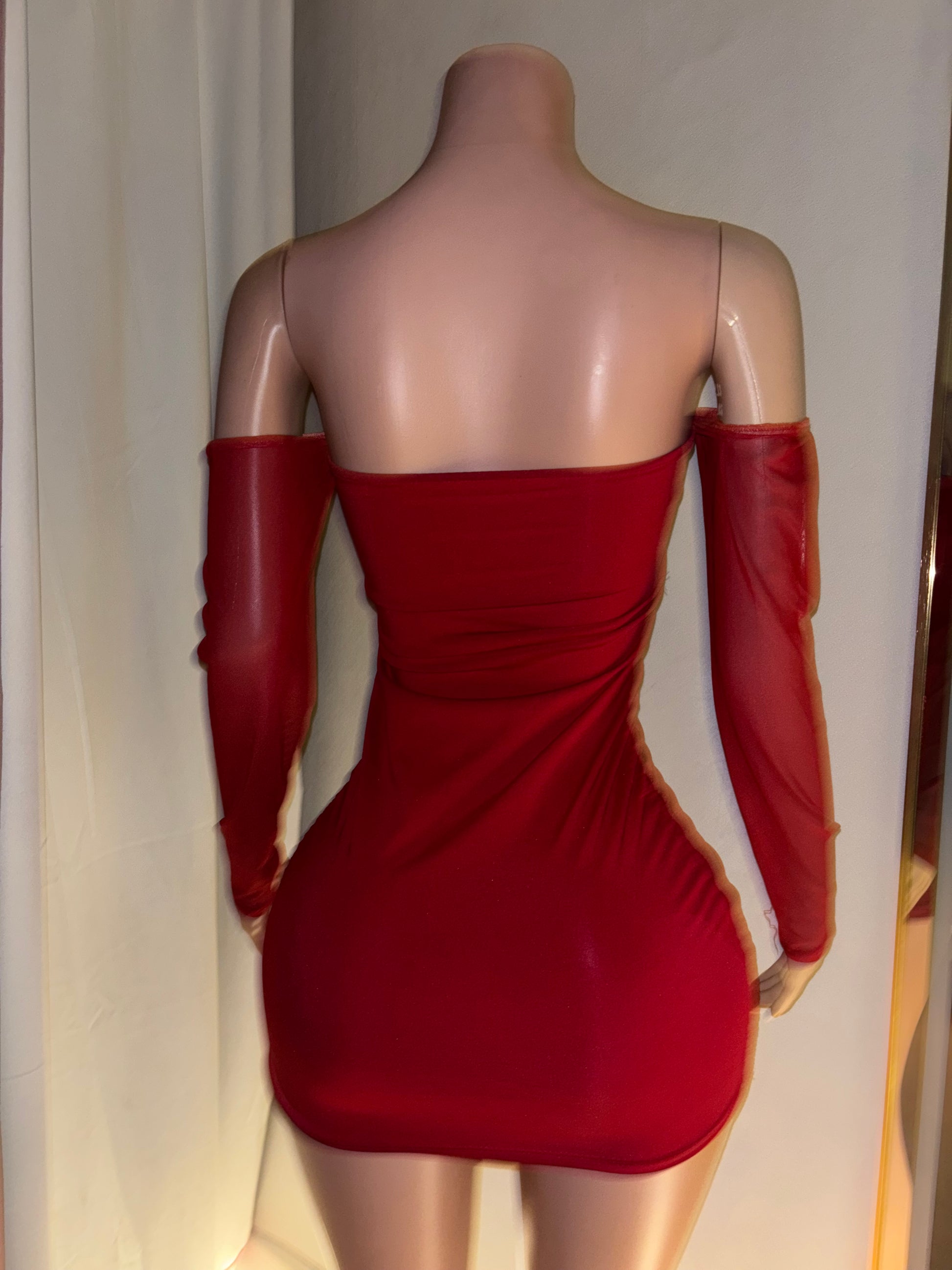 strapless abierto manga larga
