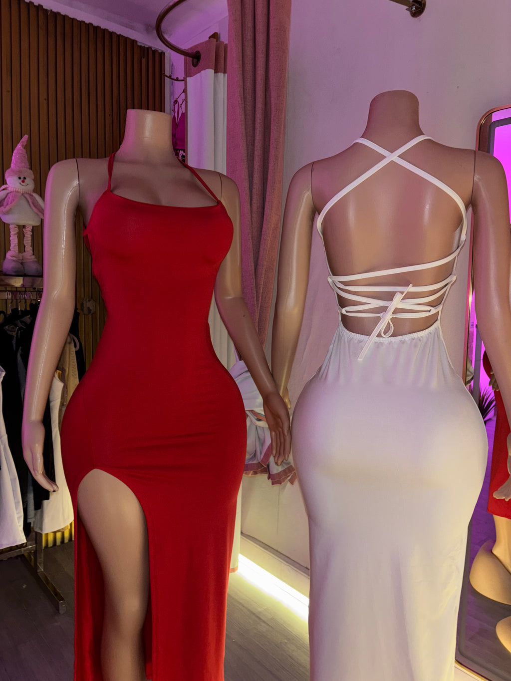 Vestido largo push up abertura