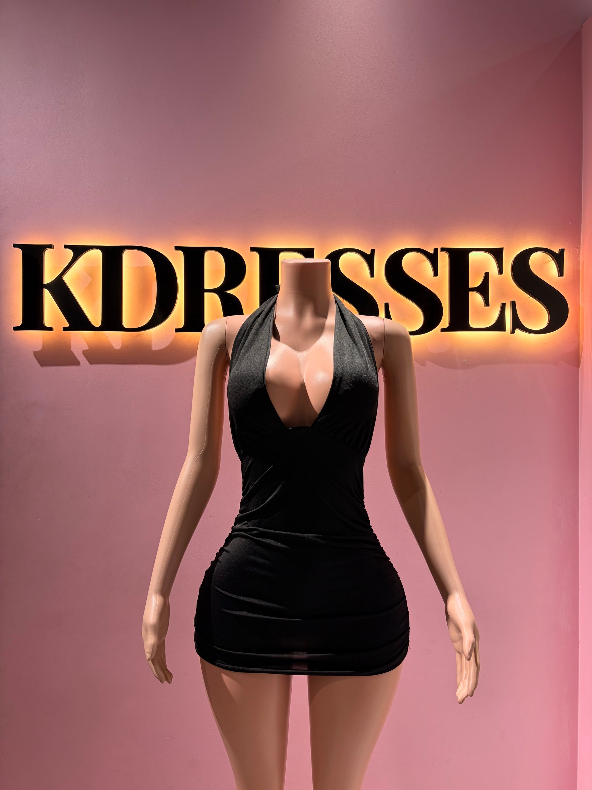 Vestido escote basic push up