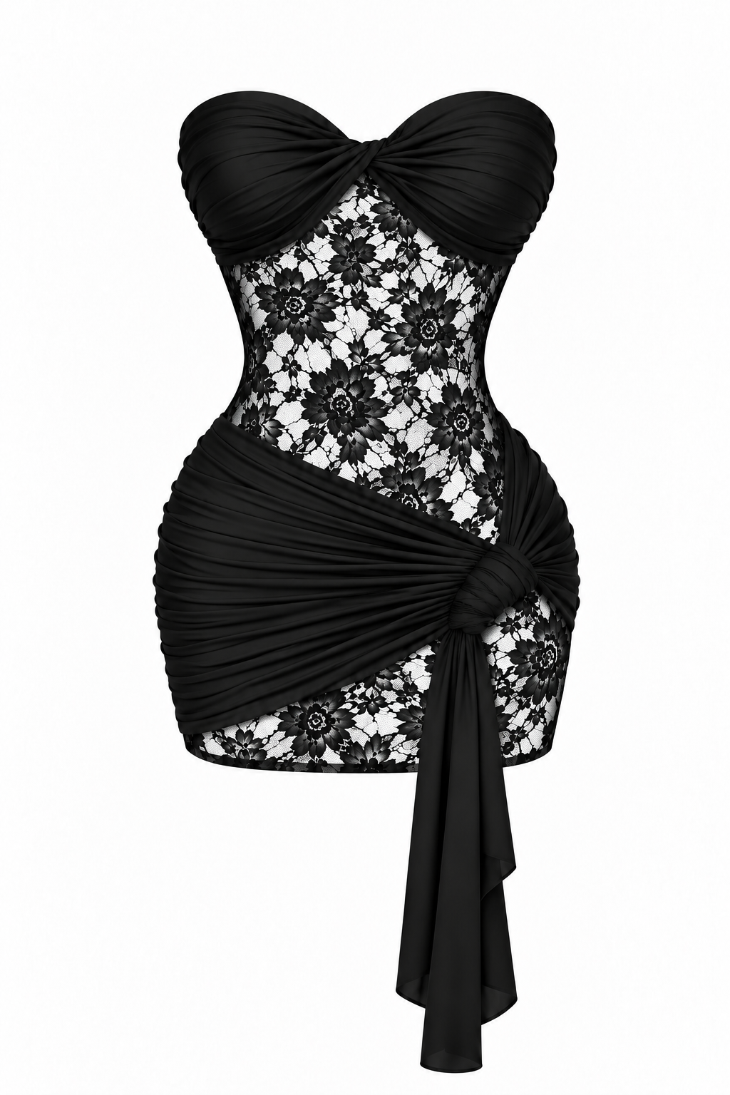 Vestido noir encaje