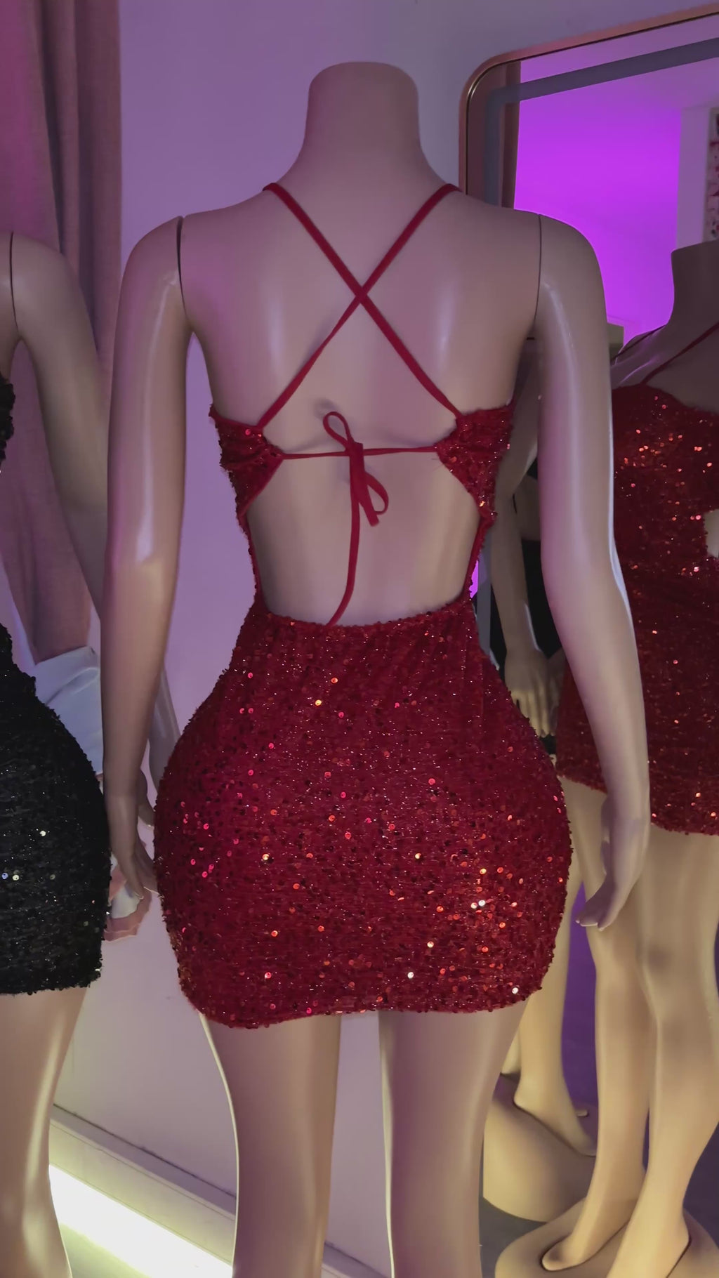 Vestido copa lentejuelas