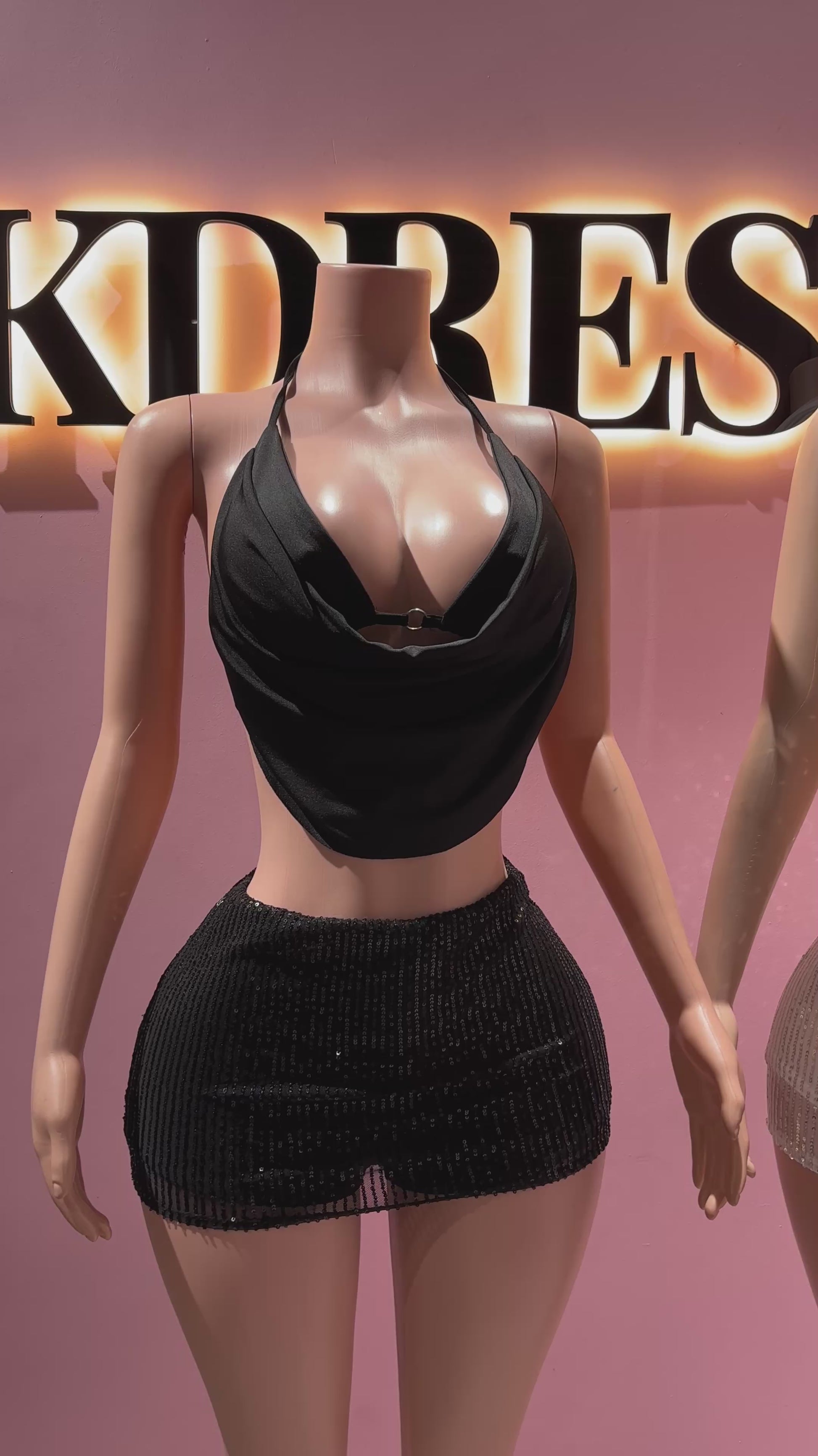 Falda short lentejuelas