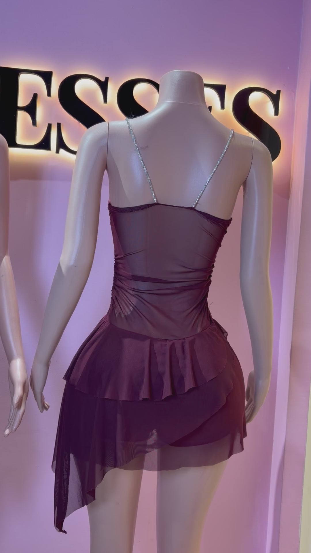Vestido short transparencia
