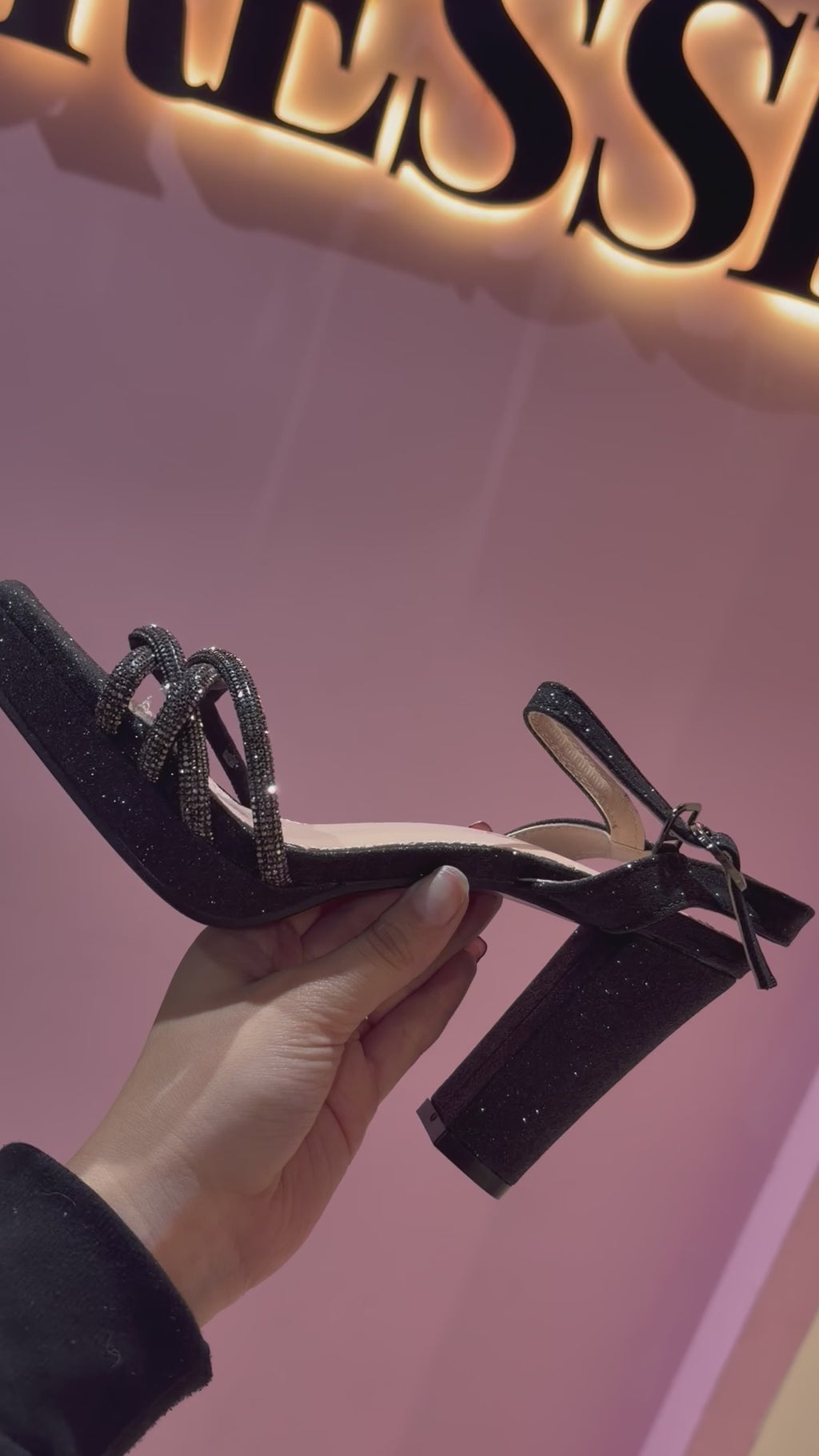 Tacones Black brillantes