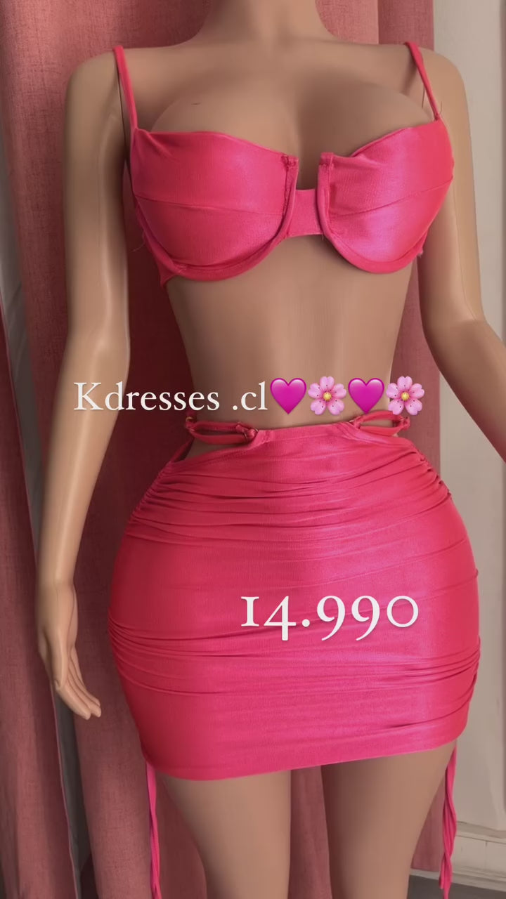 Bikini 3 piezas fucsia
