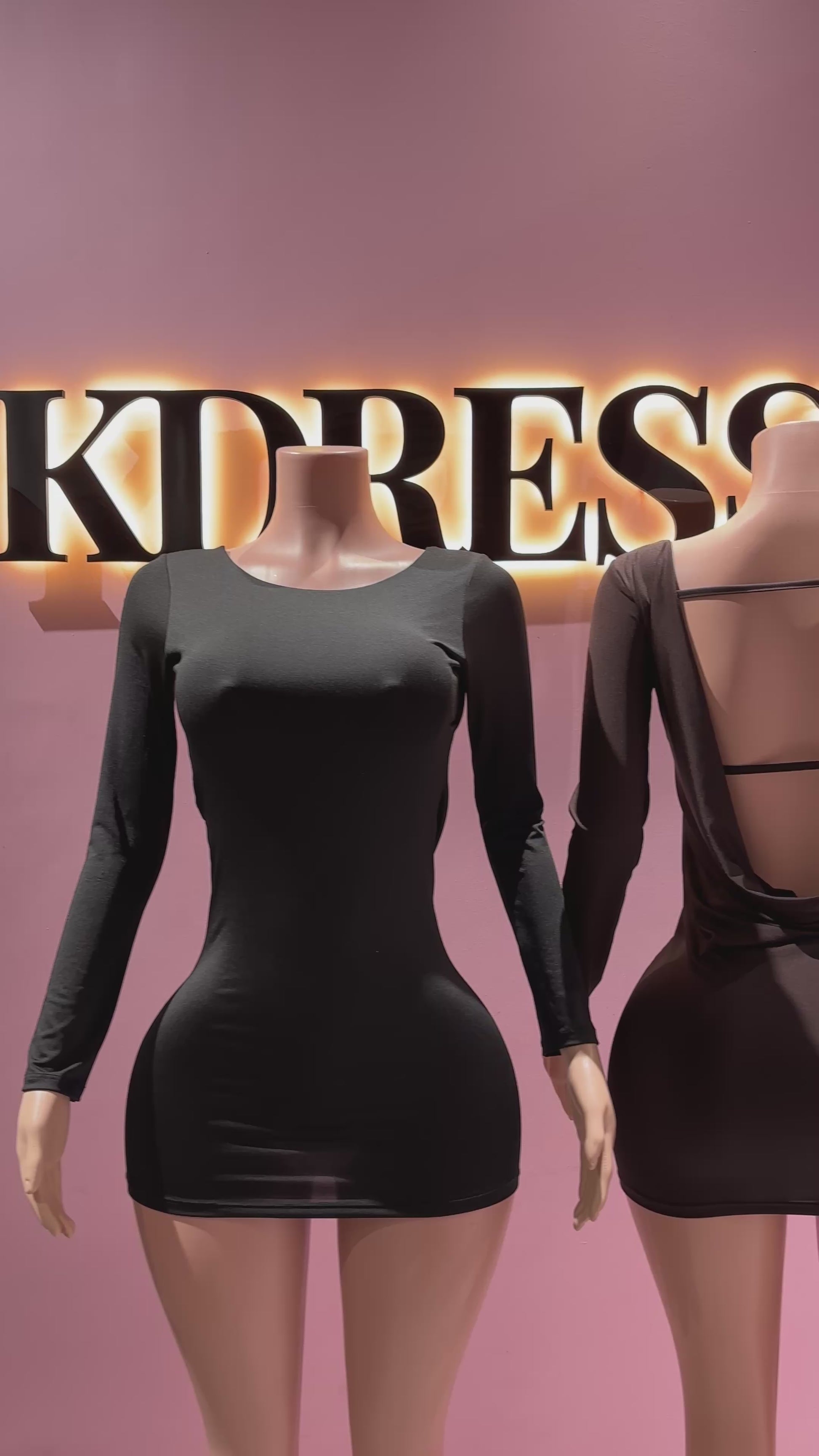 Vestido espalda descubierta asimetric