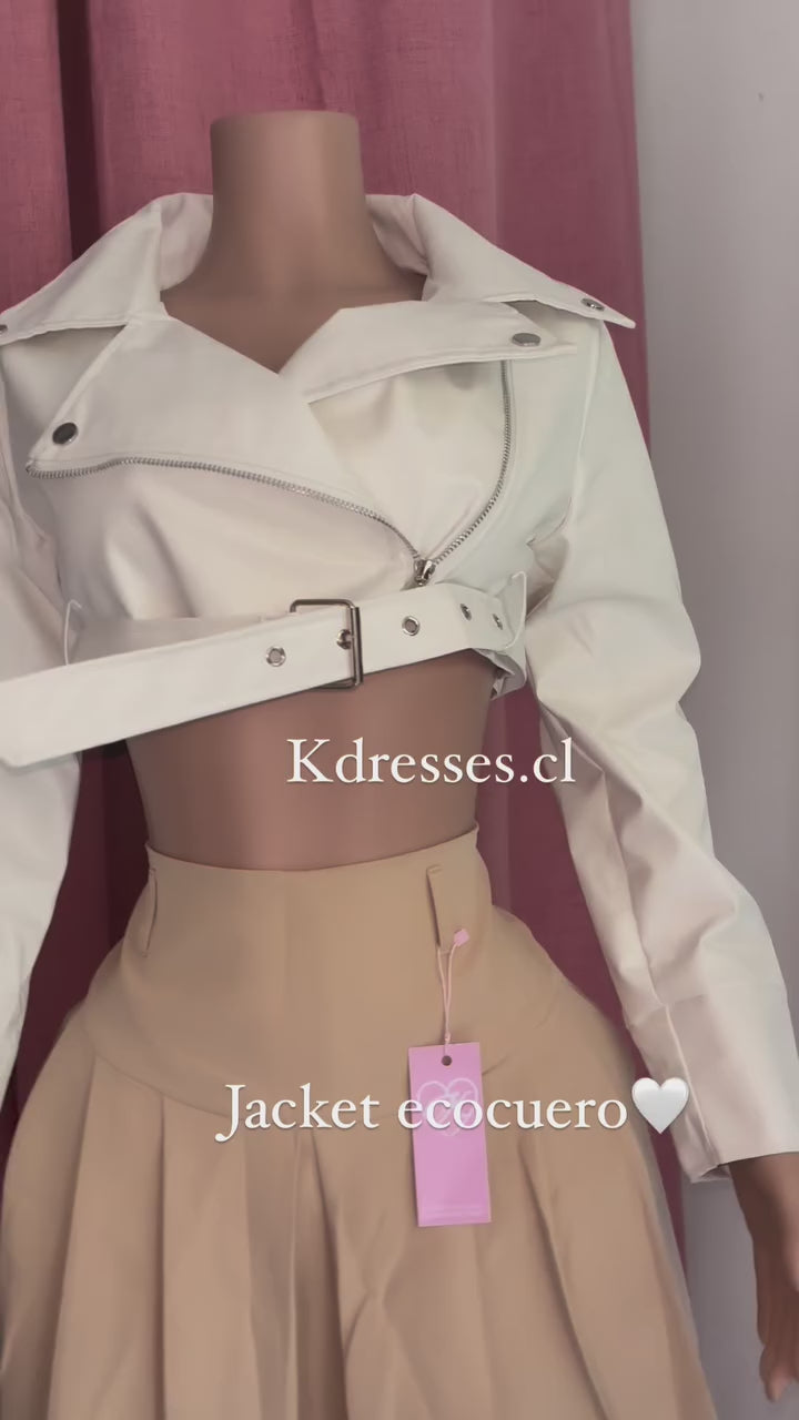 chaqueta ecocuero corta