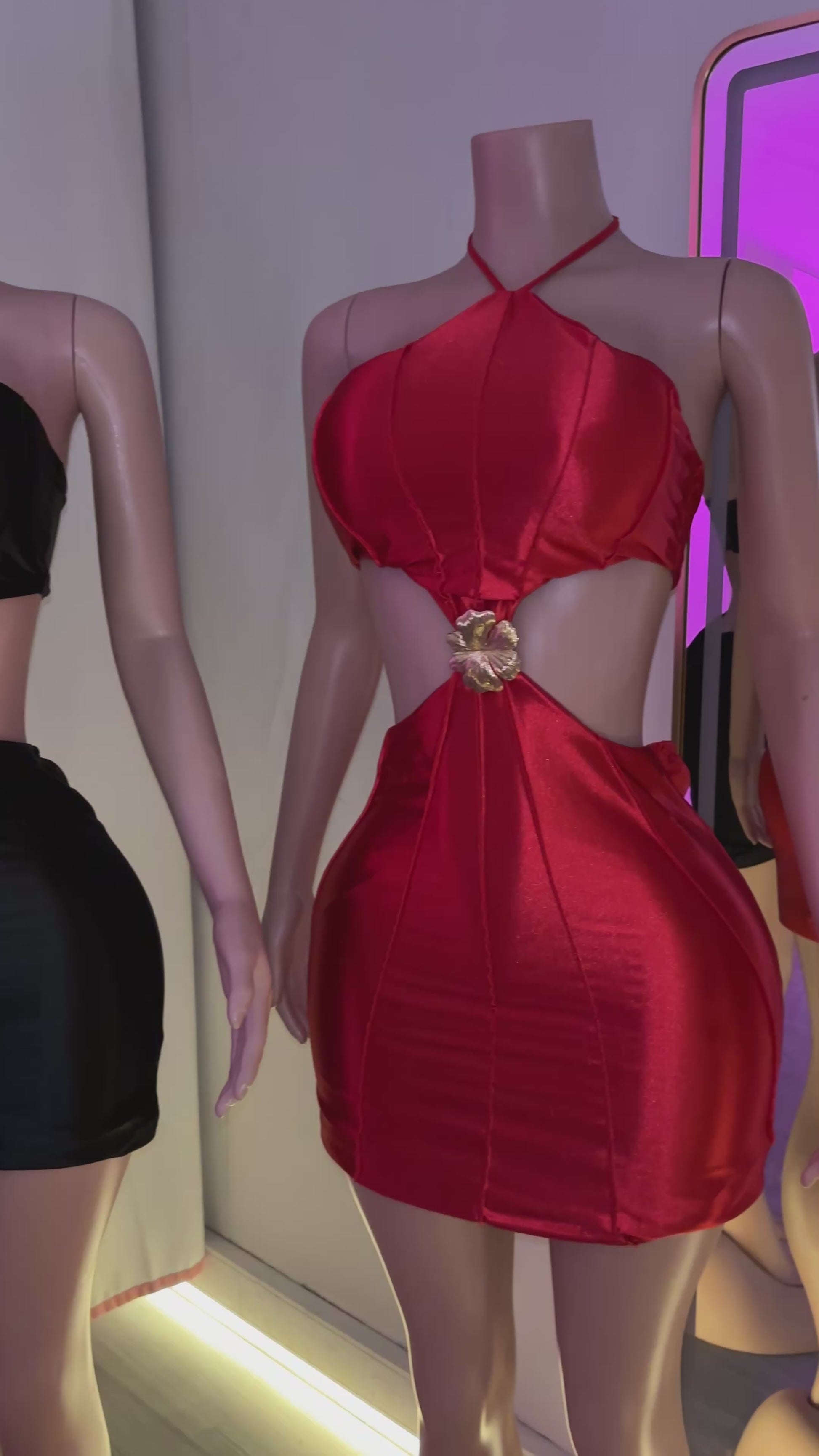 Vestido satin hebilla❤️