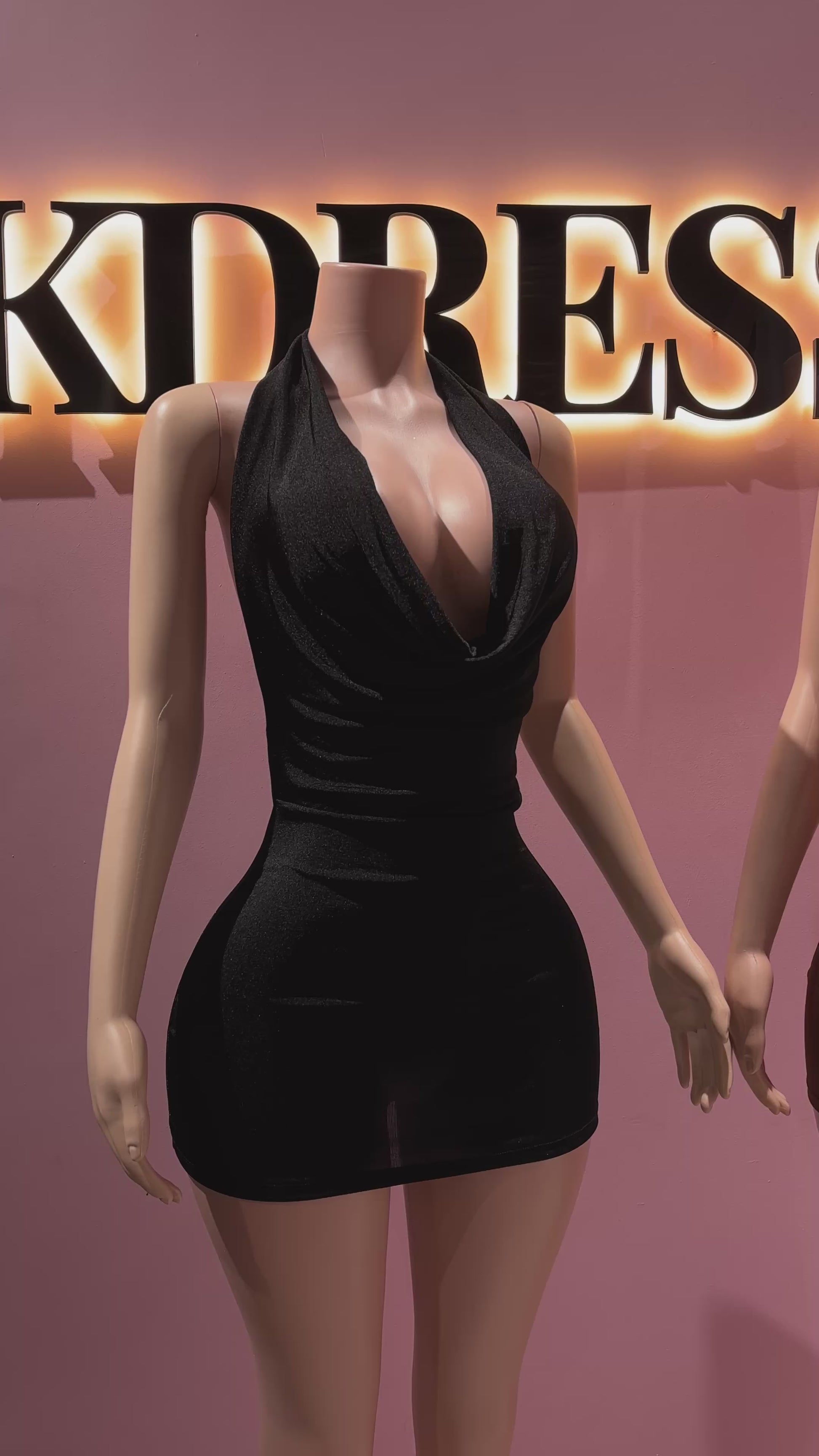 Vestido escote drapeado